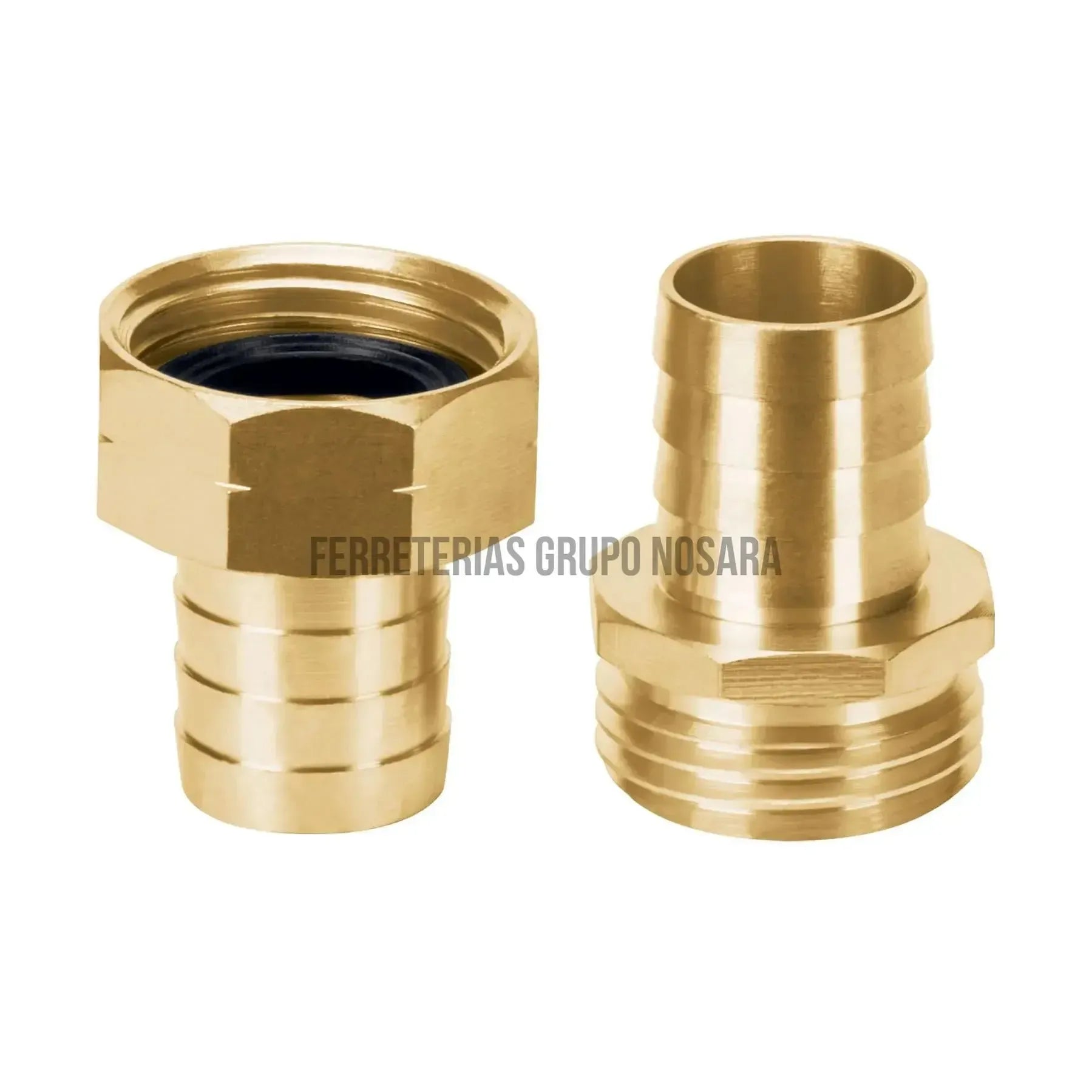 Conectores 3/4" M y H de latón sólido para manguera / 12708-
