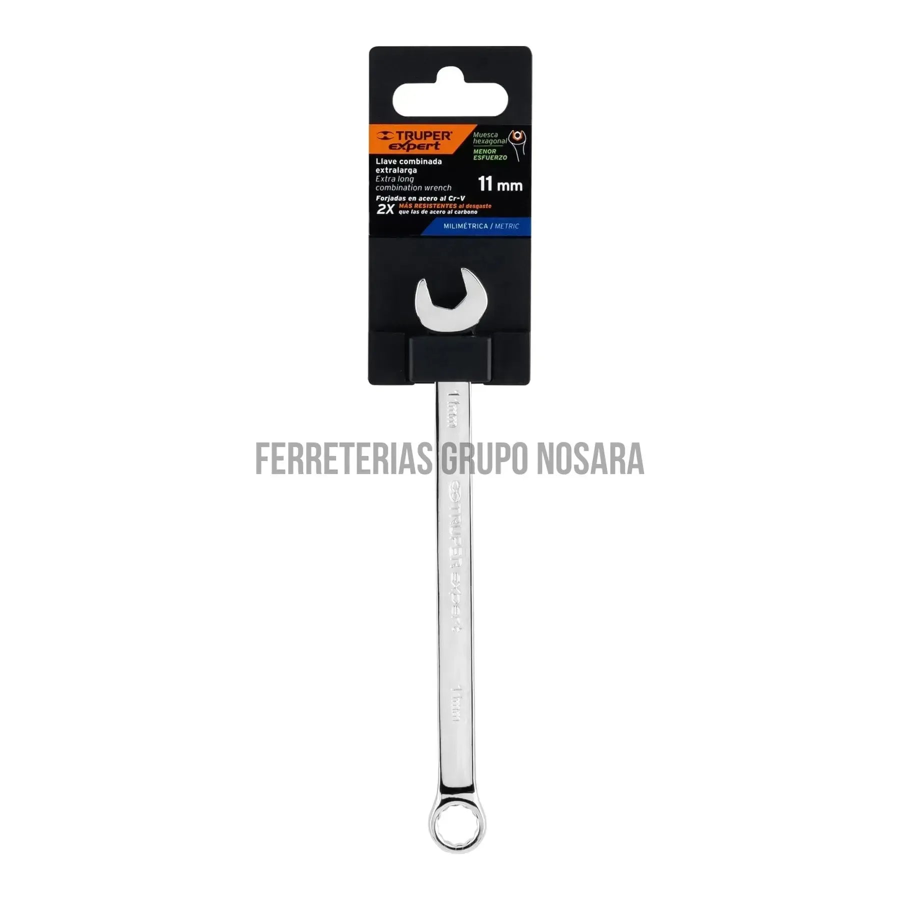 Llave combinada extralarga 11 mm x 183 mm de largo, Expert / 15615-
