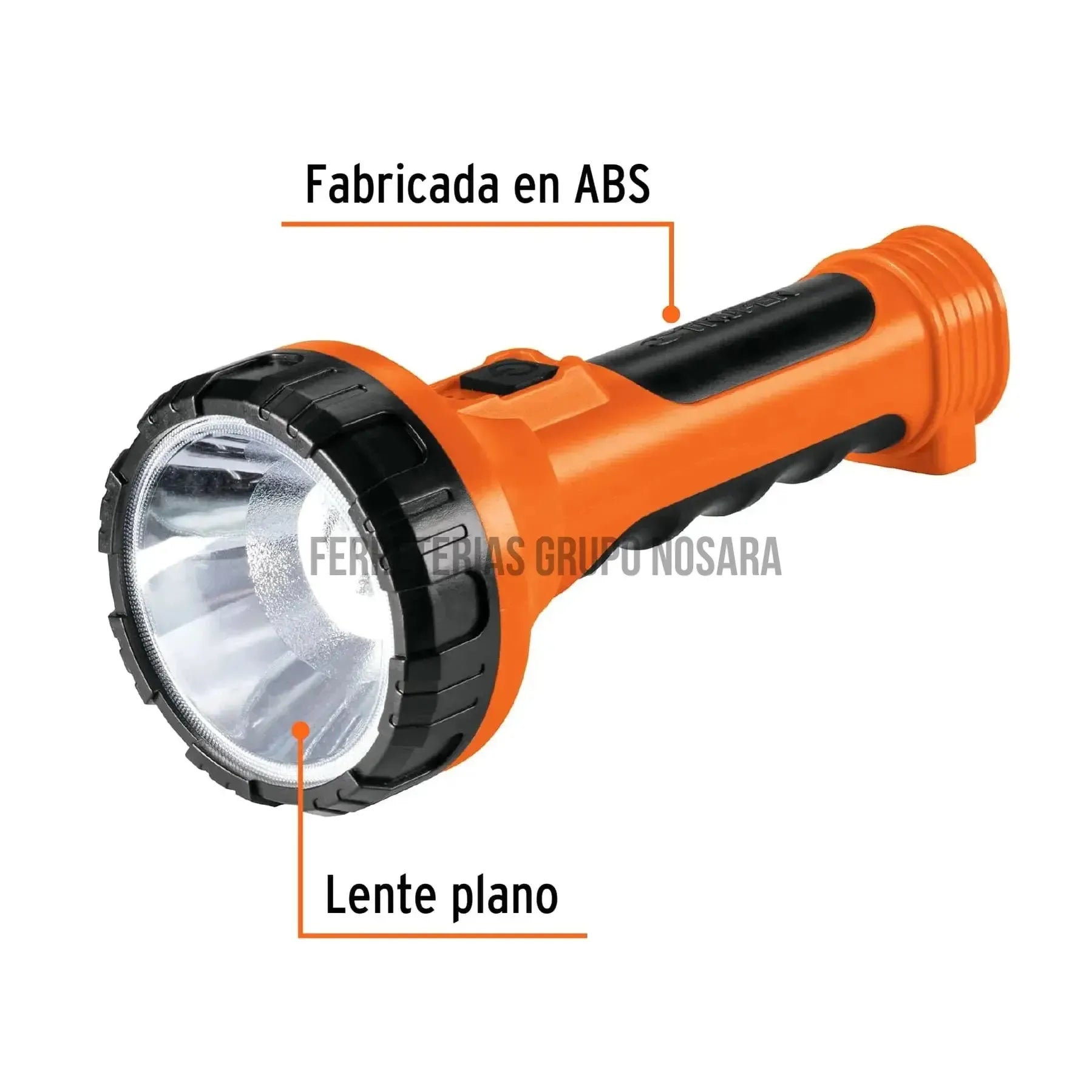 Linterna plástica 1 LED 200 lm recargable, Truper / 19847-