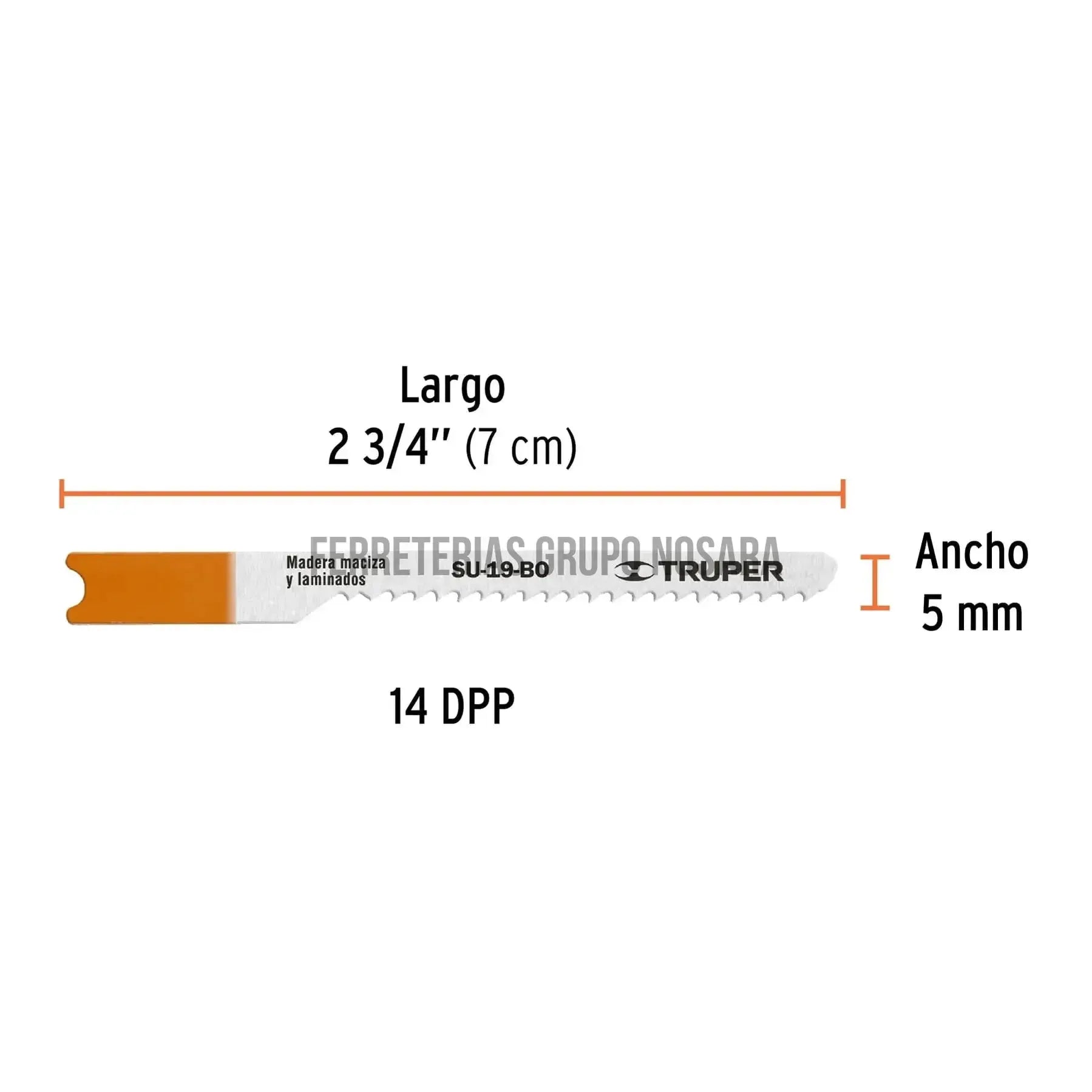 TRUPER HOJA CALADORA P/MADERA 5PZS 18134-