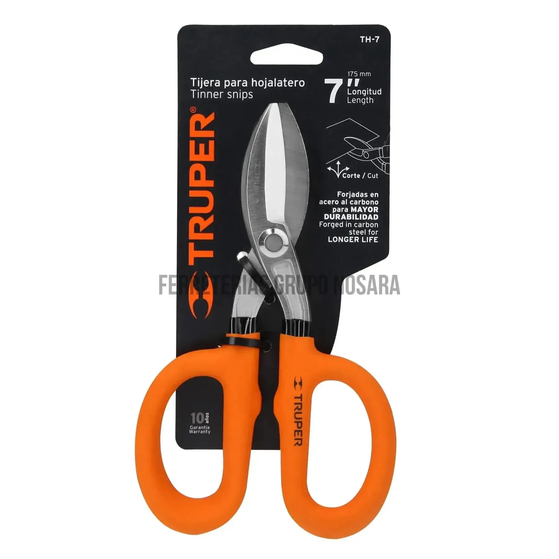 Tijera para hojalatero 7", Truper / 18520-