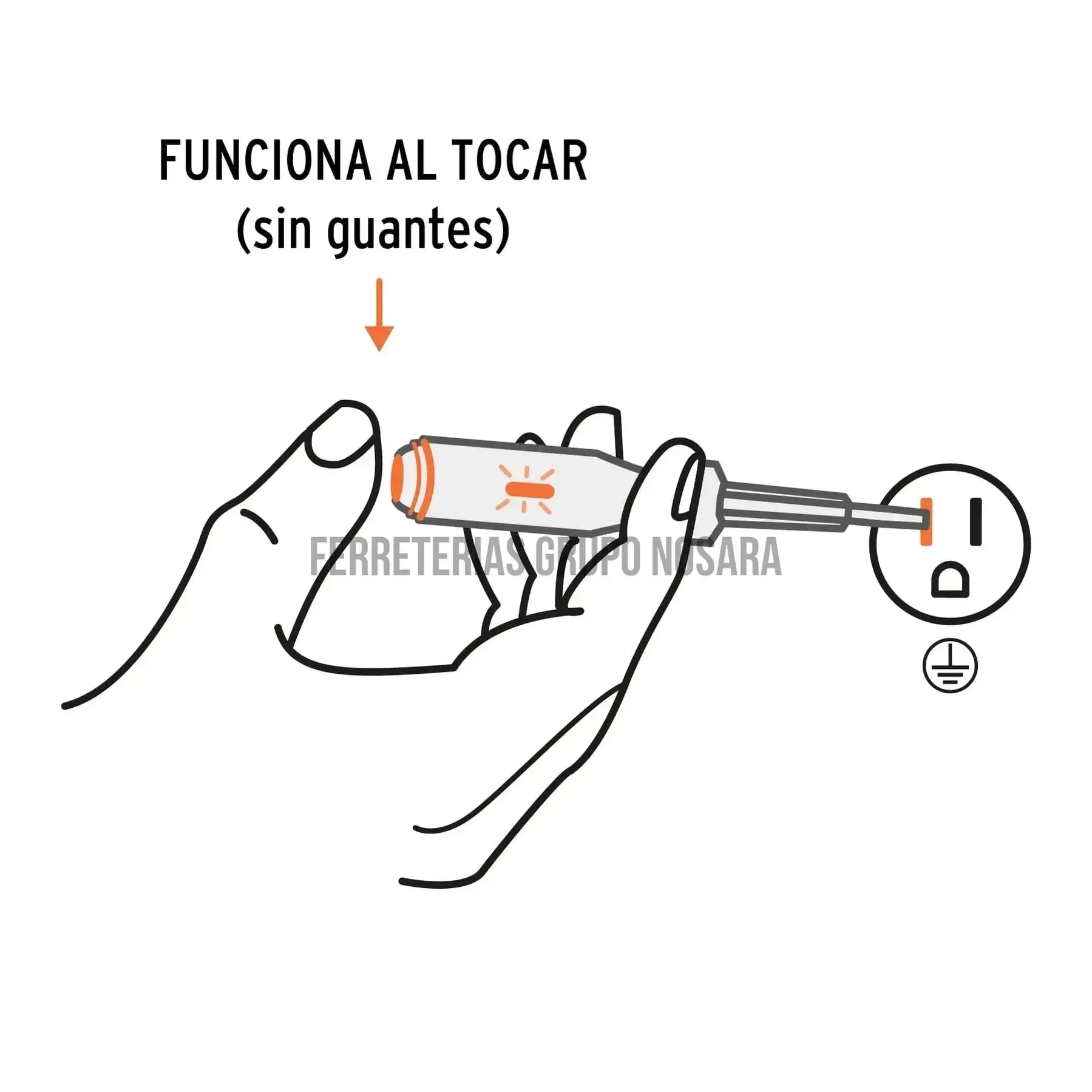 Probador de circuitos 19 cm de corriente alterna, Truper / 13989-