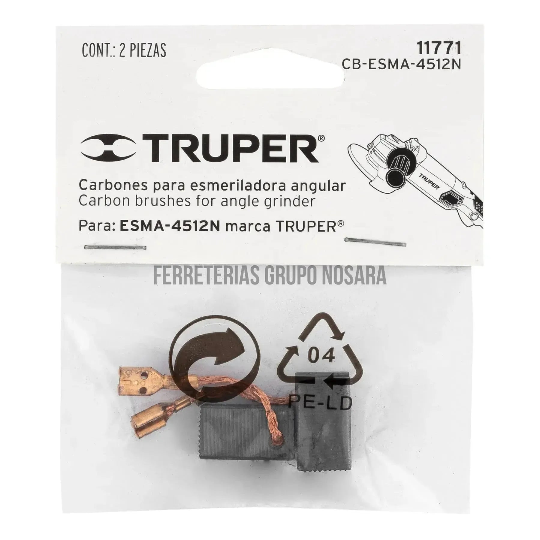 Bolsa con 2 carbones de repuesto para ESMA-4512N / 11771-