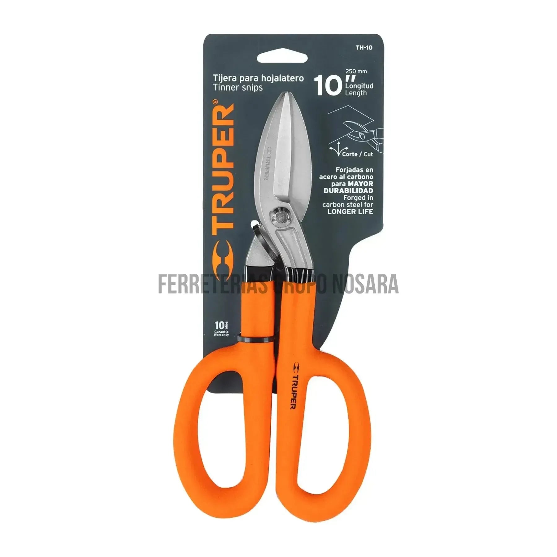 Tijera para hojalatero 10", Truper / 18501-
