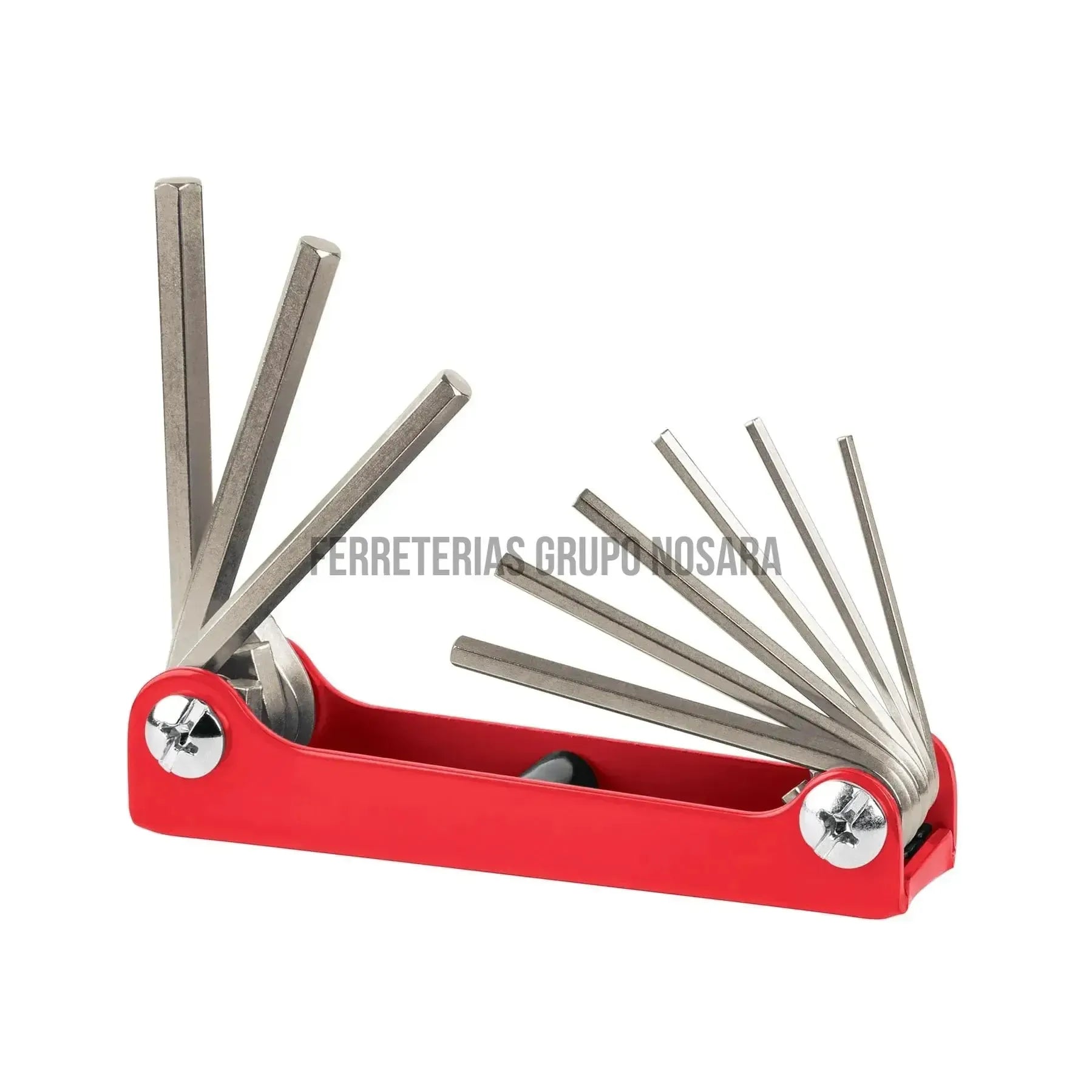 Juego de 9 llaves, truper allen std tipo navaja, cuerpo de lámina / 15566-