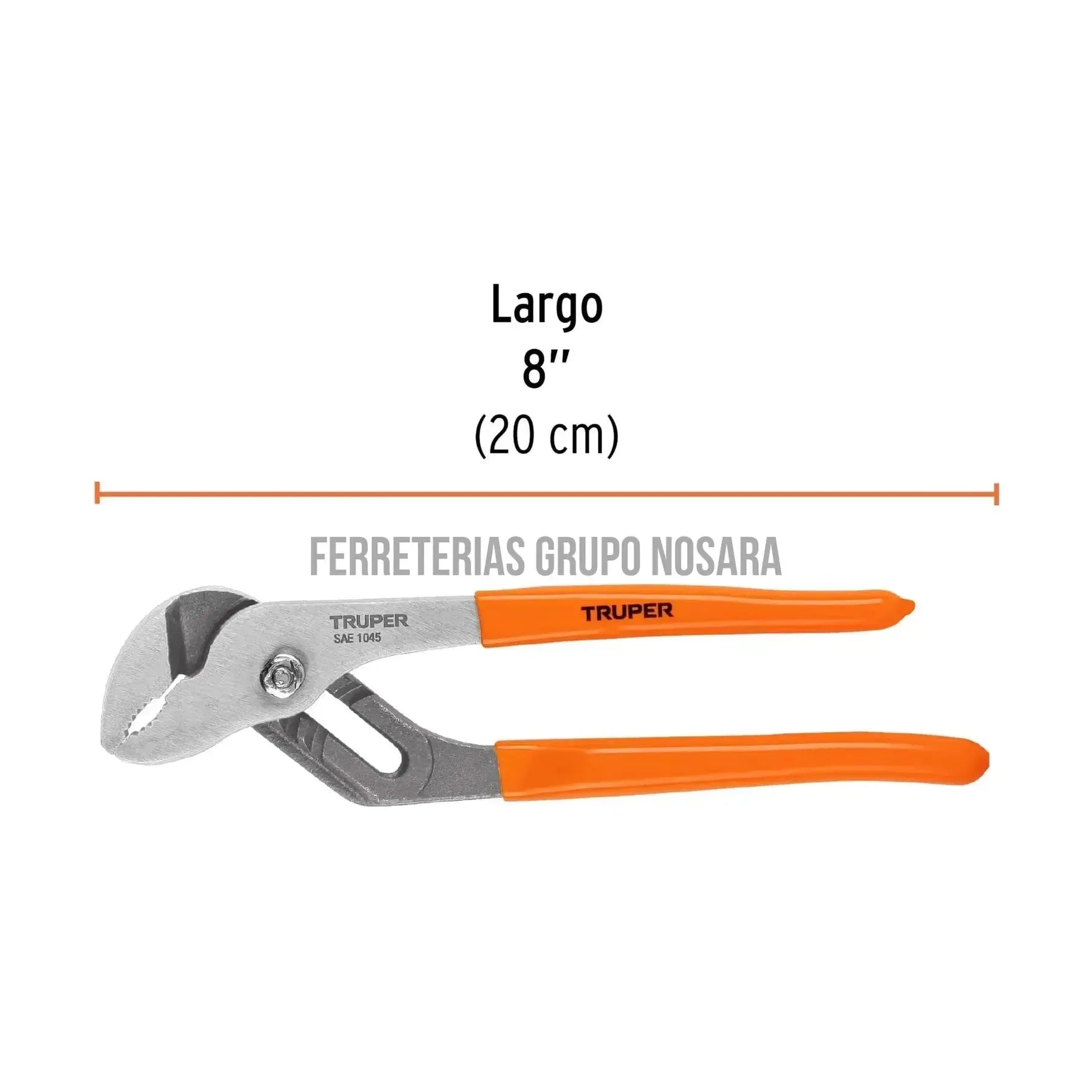 Pinza de extensión 8 mango de PVC, TRUPER PEX-8 / 17350-