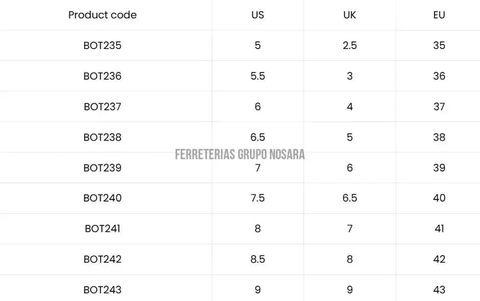 UYUSTOOLS ZAPATO DE SEGURIDAD #40 BOT240-