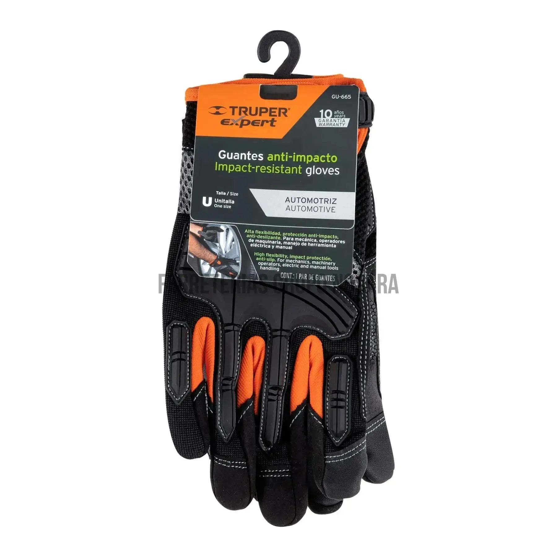 Guantes para mecánicos con protección anti-impacto, Truper / 15158-