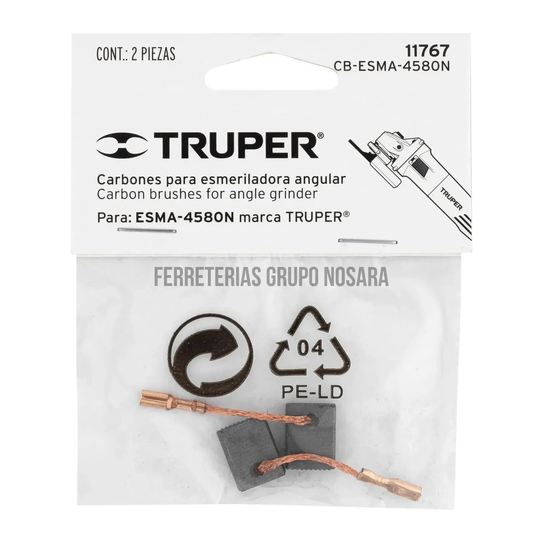 Bolsa con 2 carbones de repuesto para ESMA-4580N / 11767-