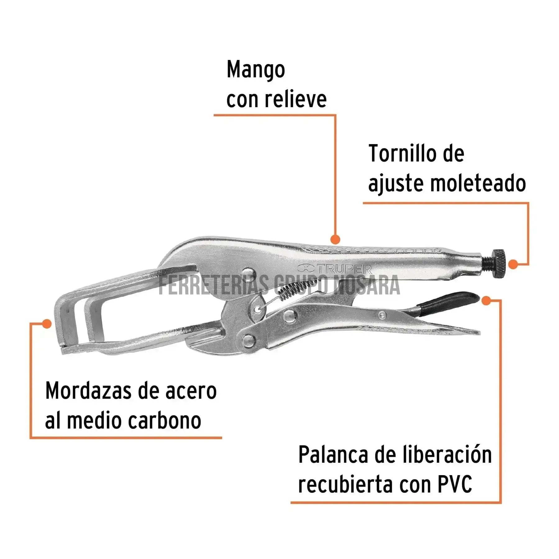 Pinza de presión soldadora 9 TRUPER PSS-9R / 17426-