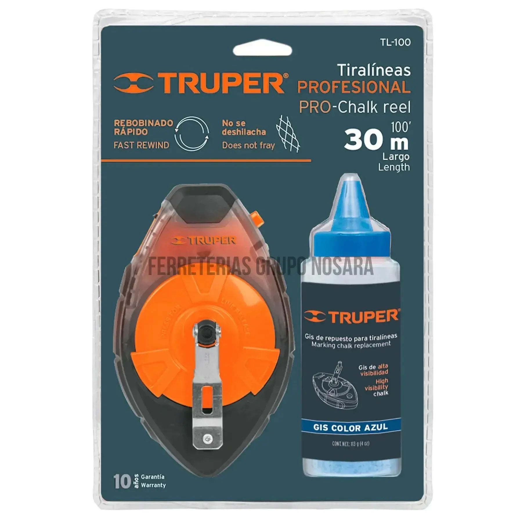 TRUPER TIRALINEAS C/REPUESTO 30MTS 18575-