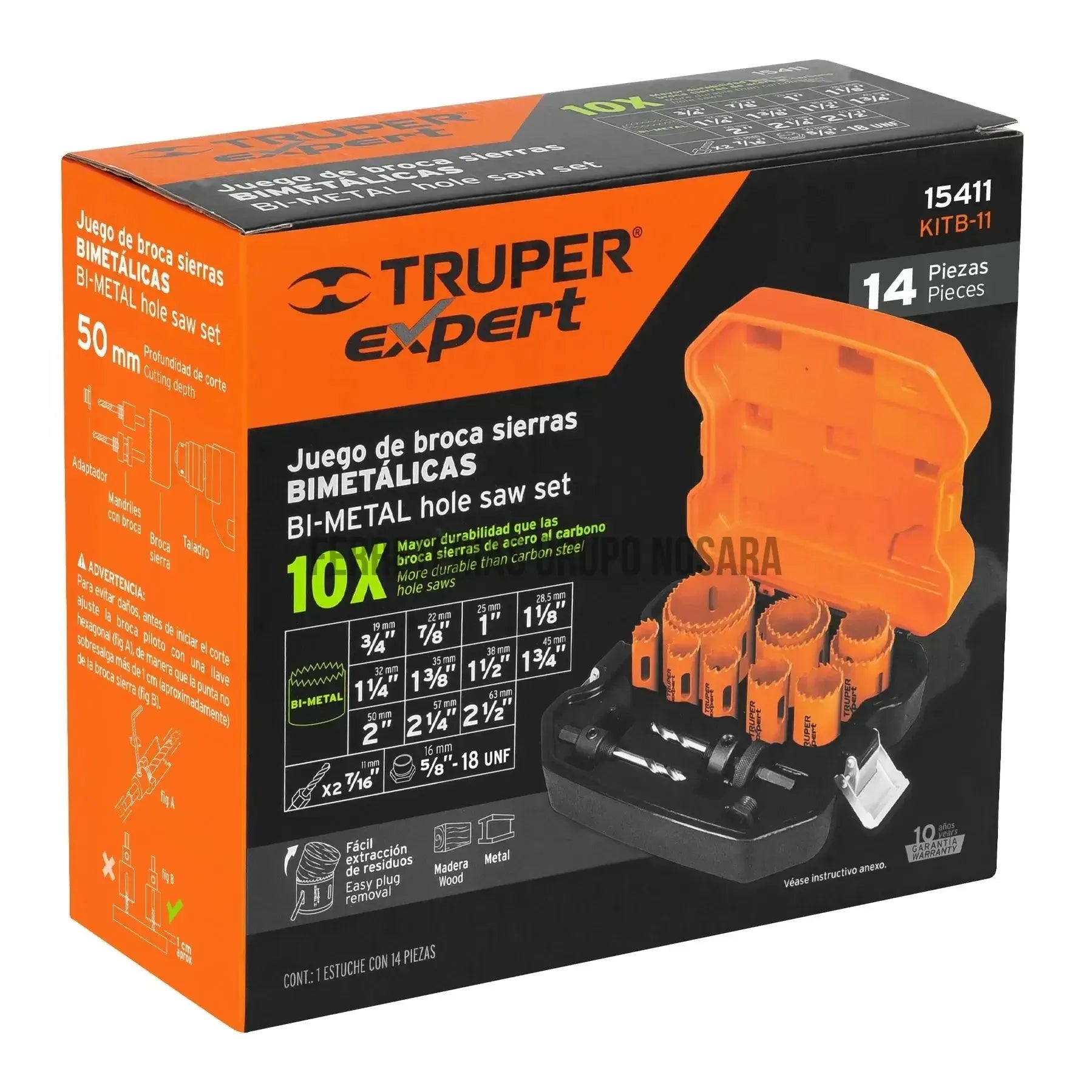 TRUPER JGO BROCA SIERRA 11PC KITB-11-