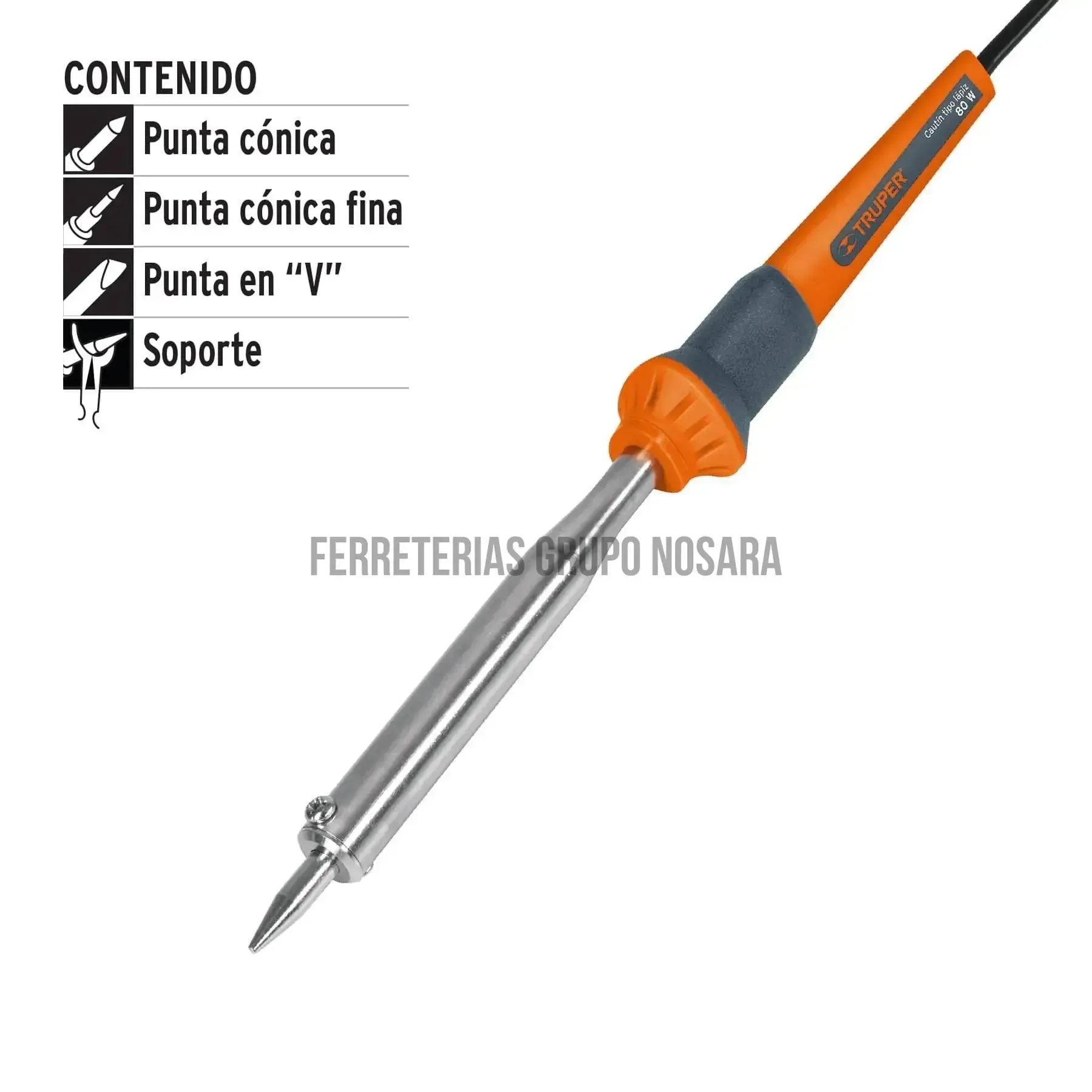 Cautín 80 W tipo lápiz para trabajo pesado, Truper / 14622-