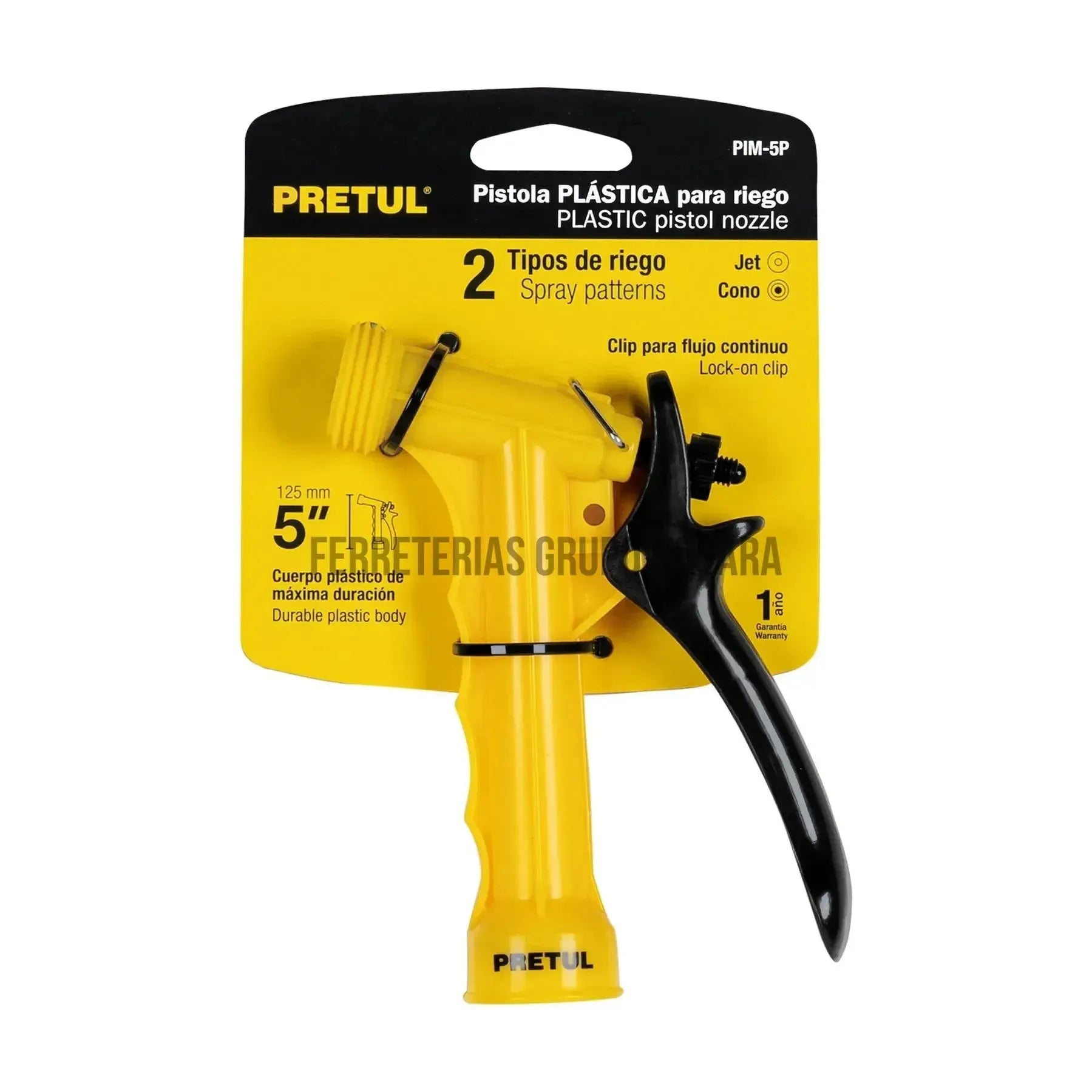 Pistola Plast. 5″ P/Manguera Pim-5P Pretul 22759 Xbne-