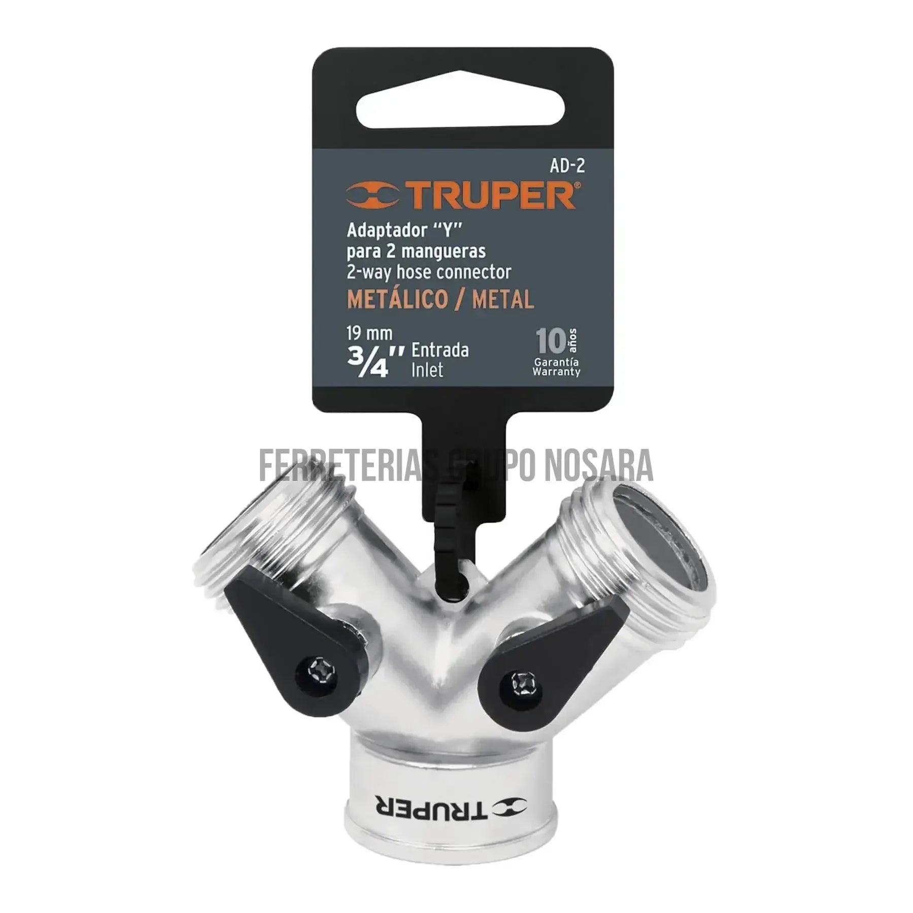 Conector "Y" 3/4" metálico para manguera, Truper / 10372-