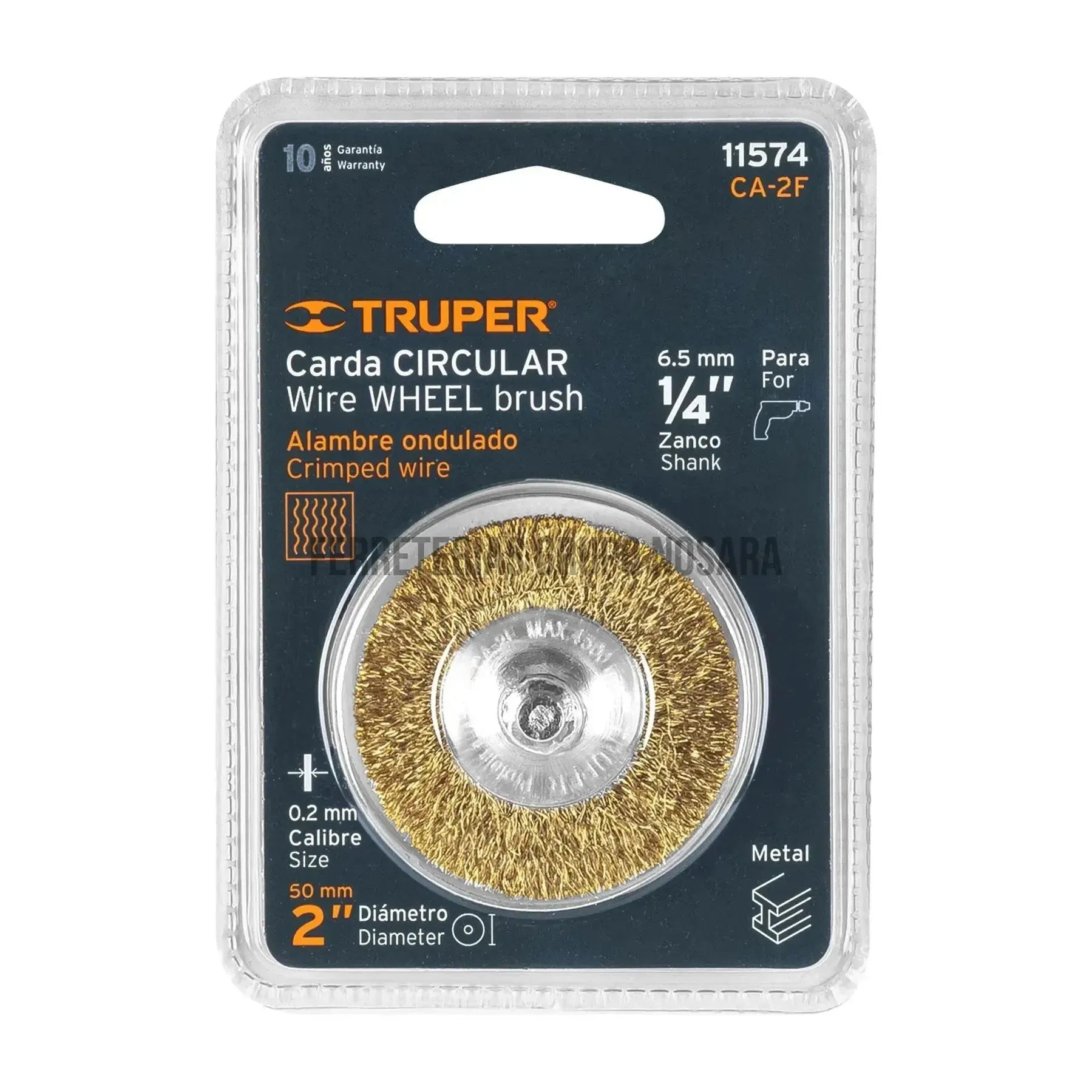 Carda circular 2" alambre fino para taladro, Truper / 11574-