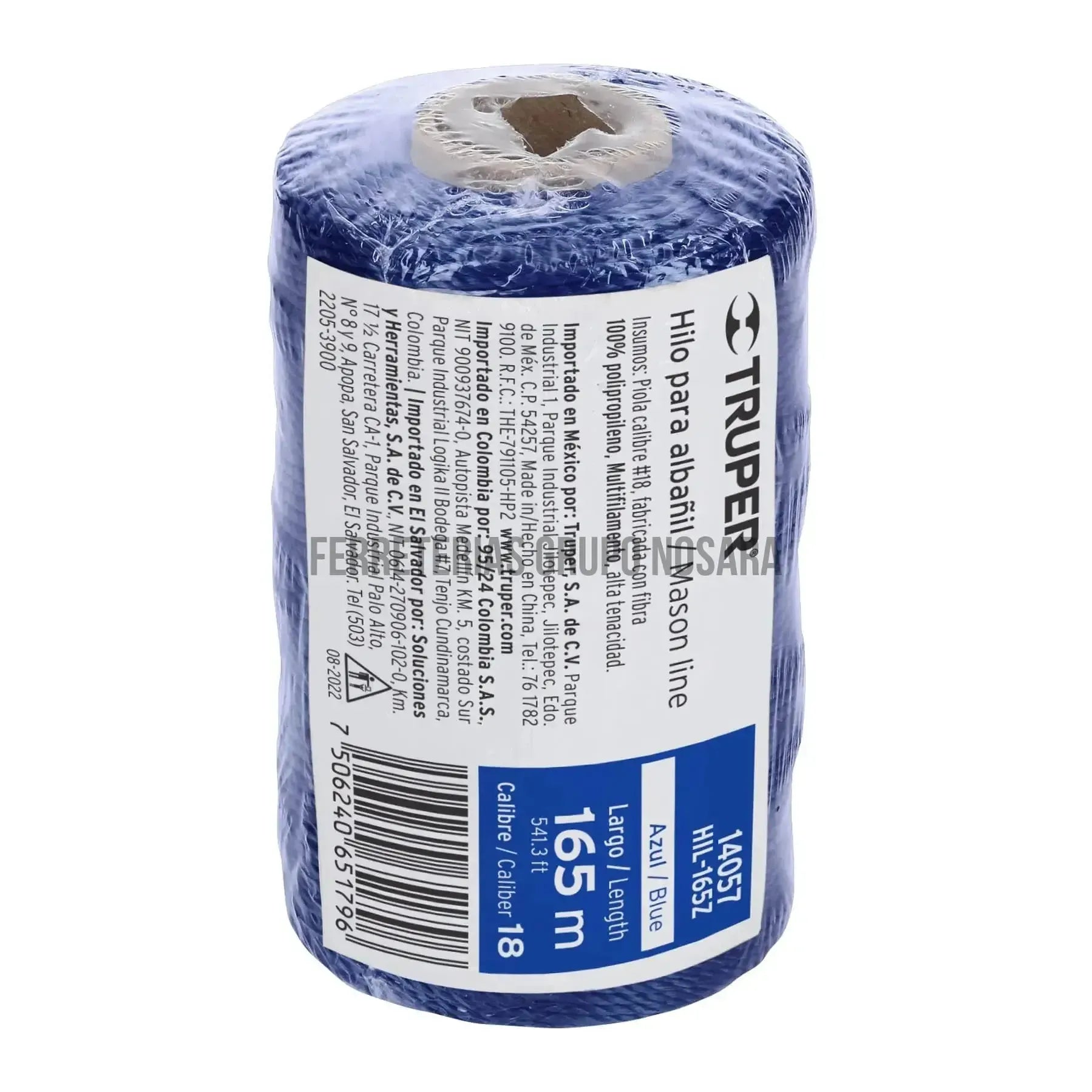 Carrete con 165 m de hilo para albañil azul, Truper / 14057-