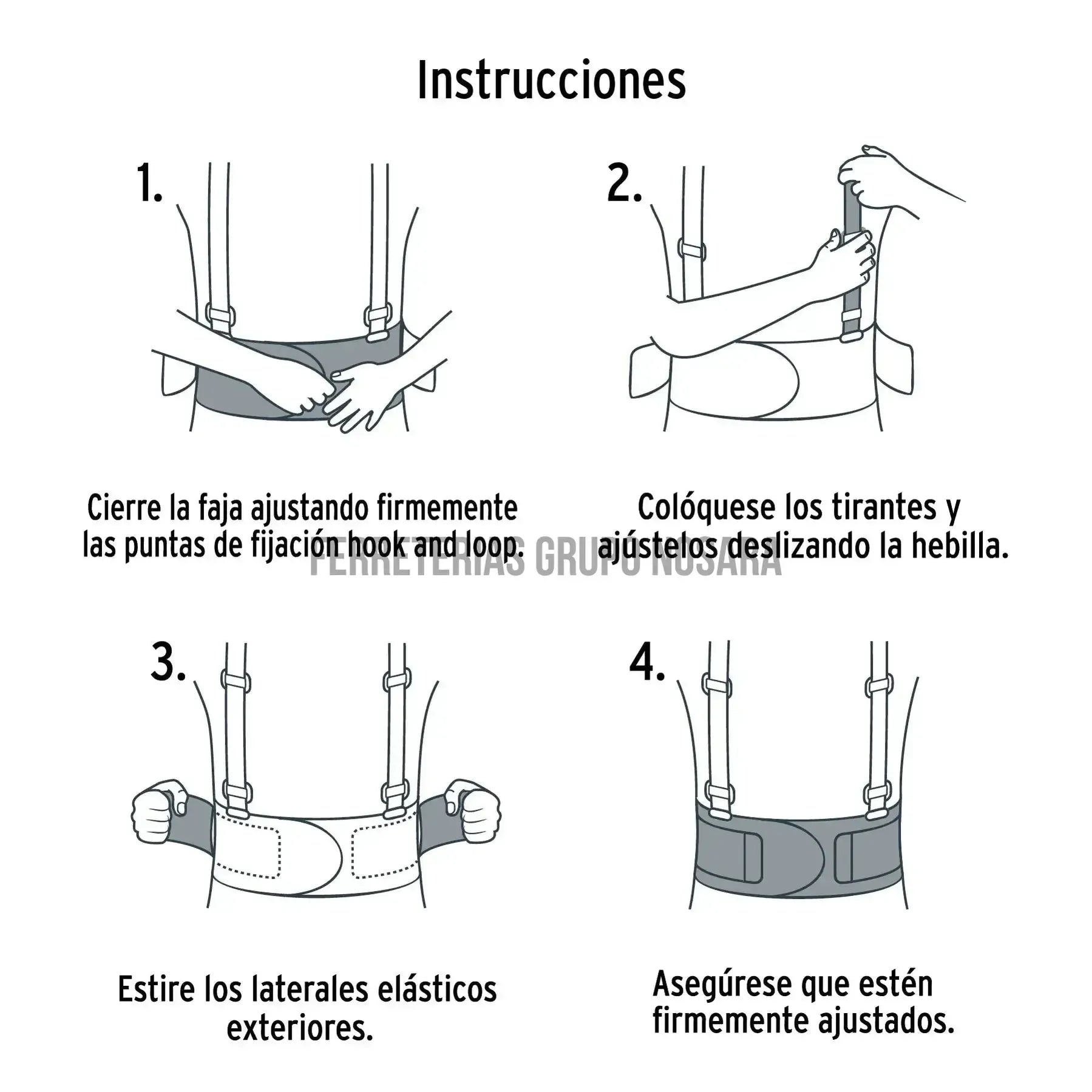 Faja lumbar, talla G, Truper / 14238-