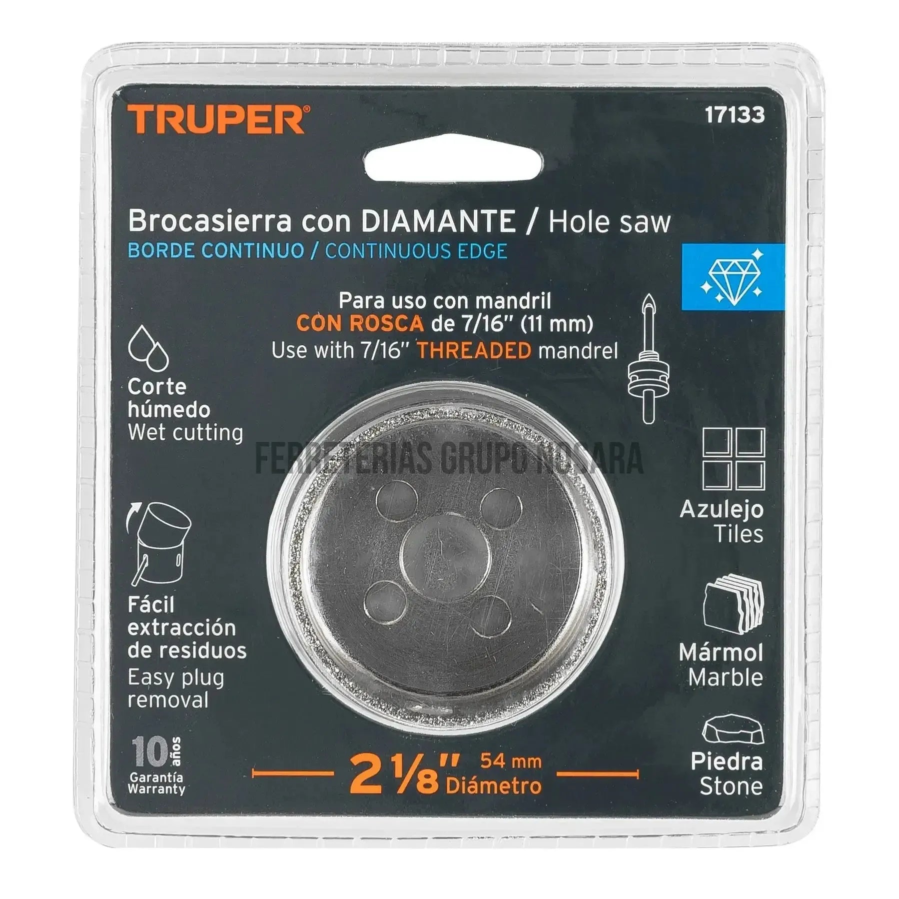 Brocasierra diamante 2-1/8 TRUPER / 17133-