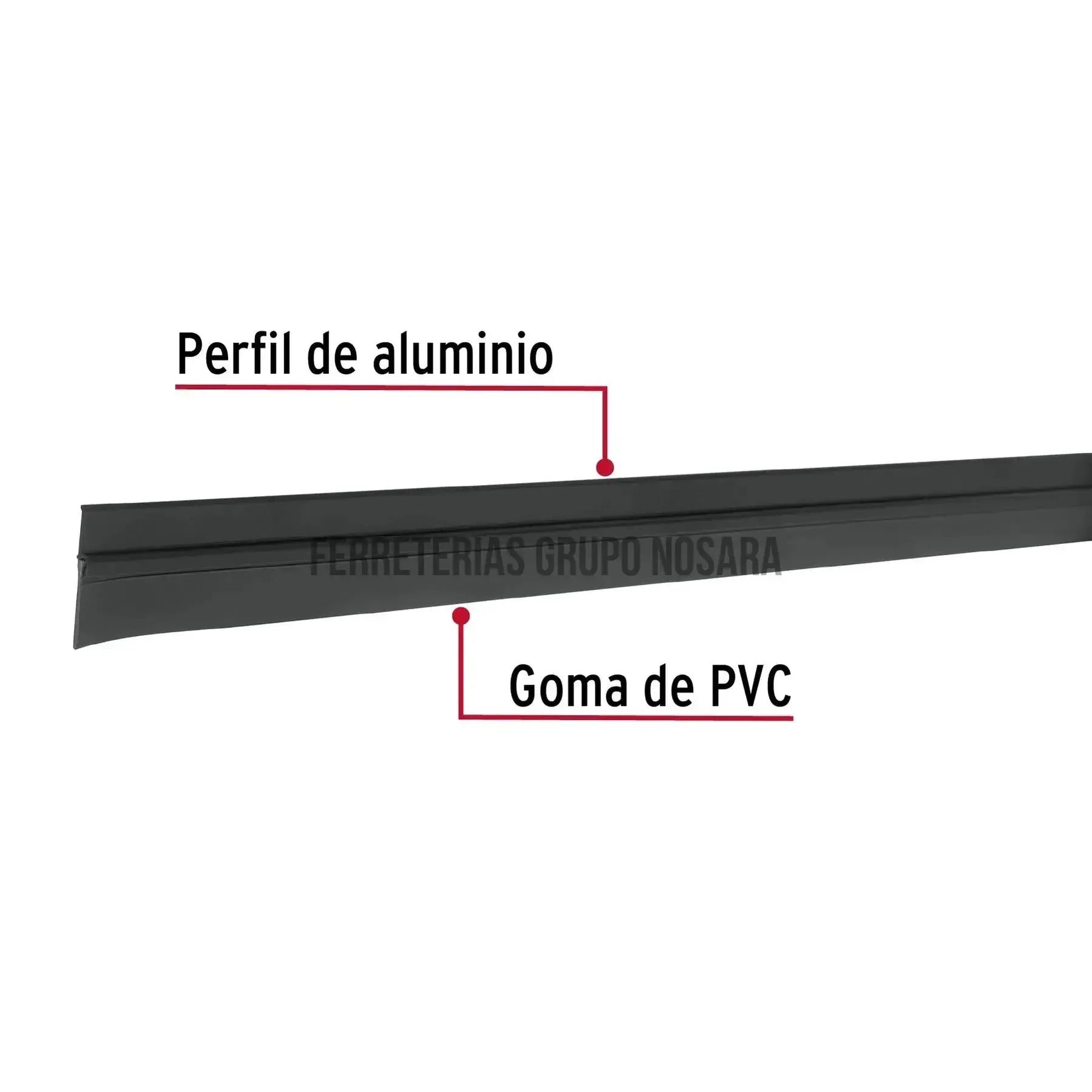 HERMEX BURLETE P/PUERT NEGRO 100CM 43033-