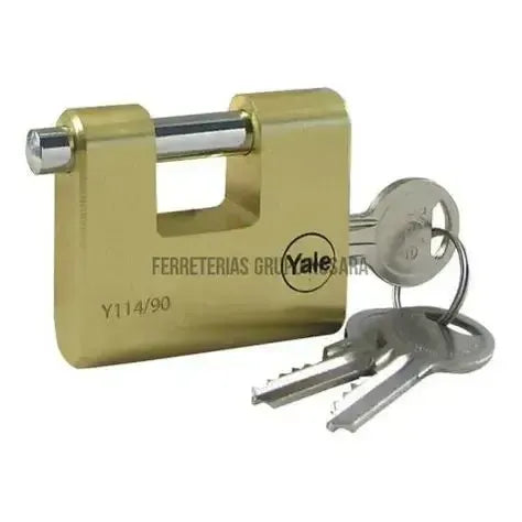 YALE CANDADO SEGURIDAD BRONCE P/CORTINA / Y114-90/127-