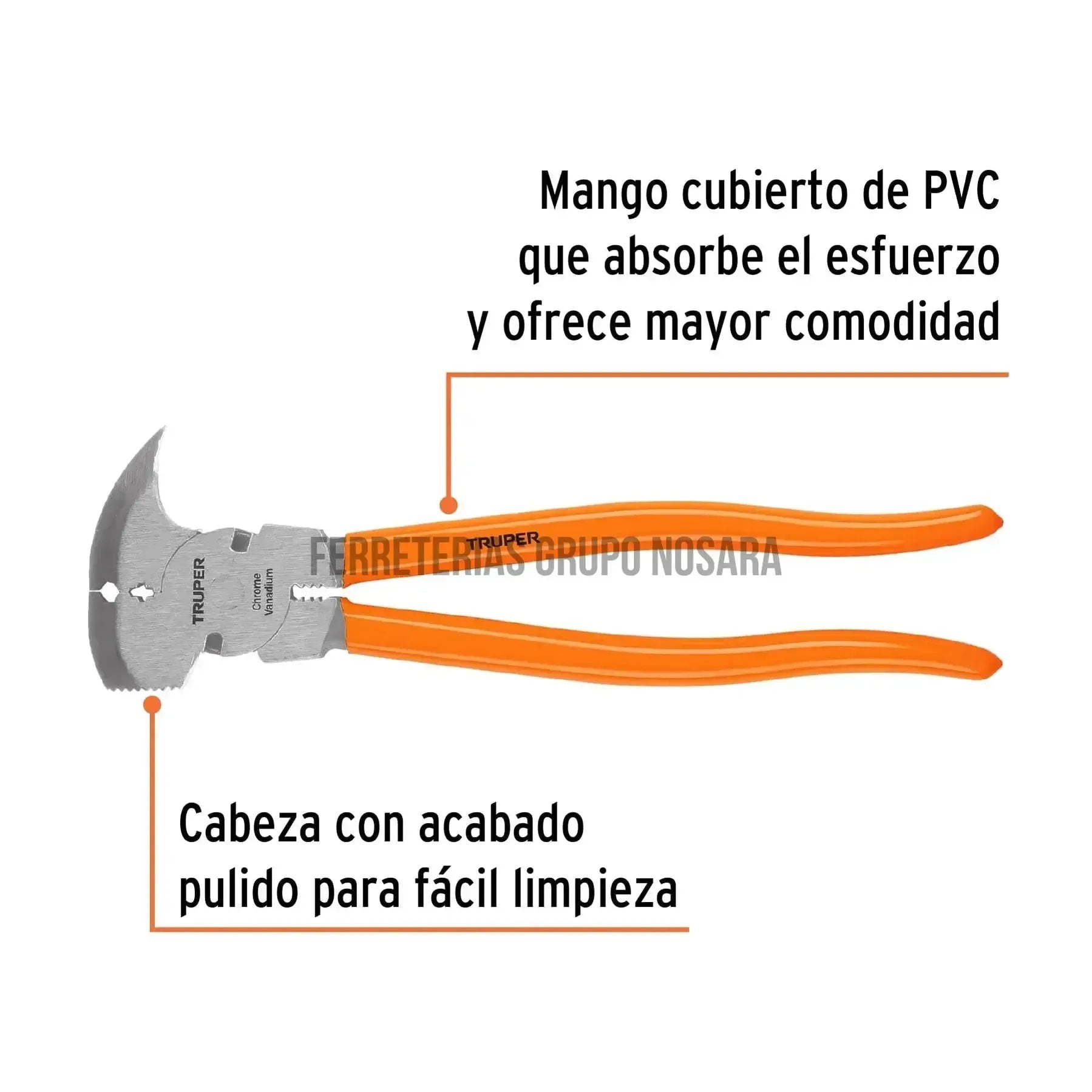Alicate mango PVC, Truper 11" PACE-11 / 17354-