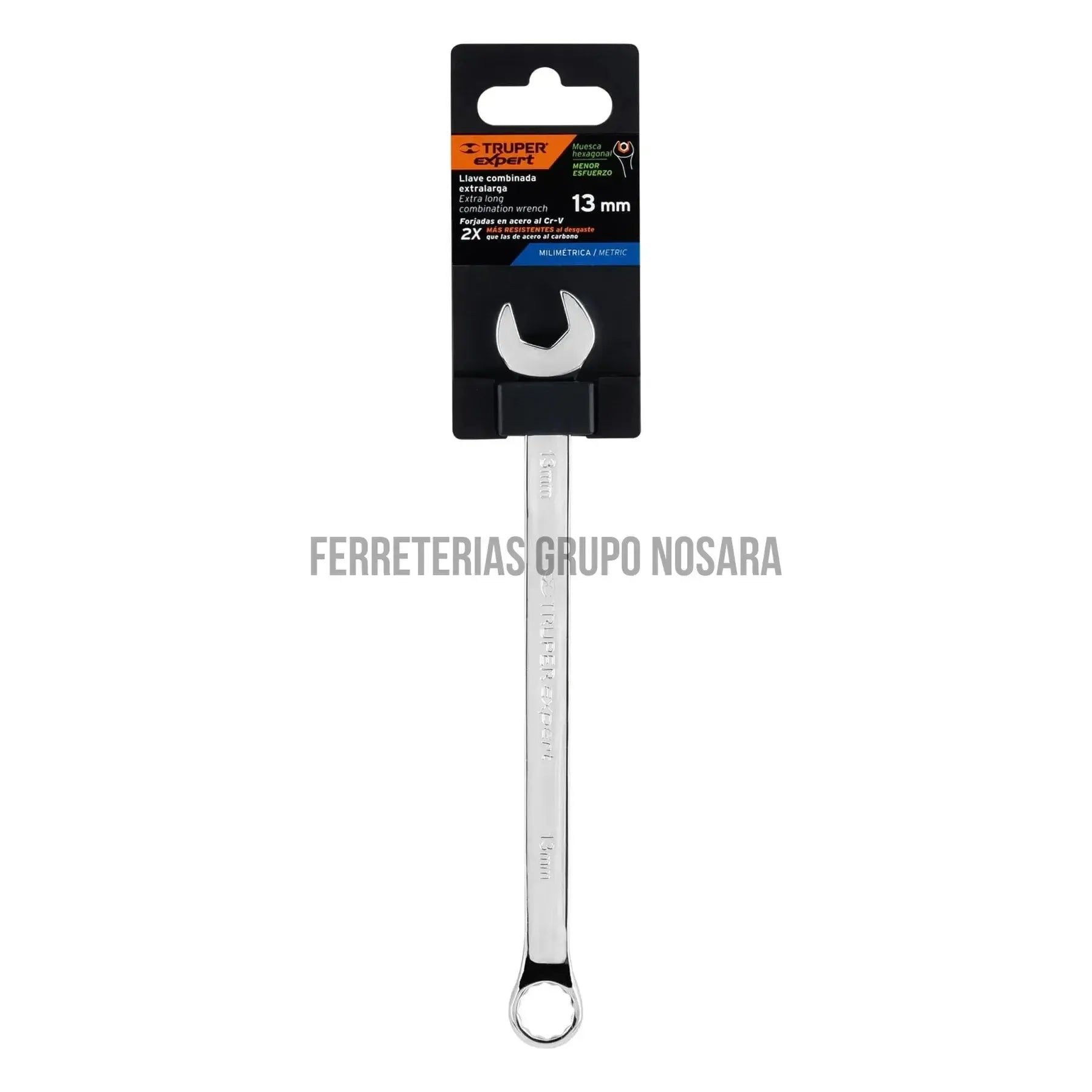 Llave combinada extralarga 13 mm x 202 mm de largo, Expert / 15617-