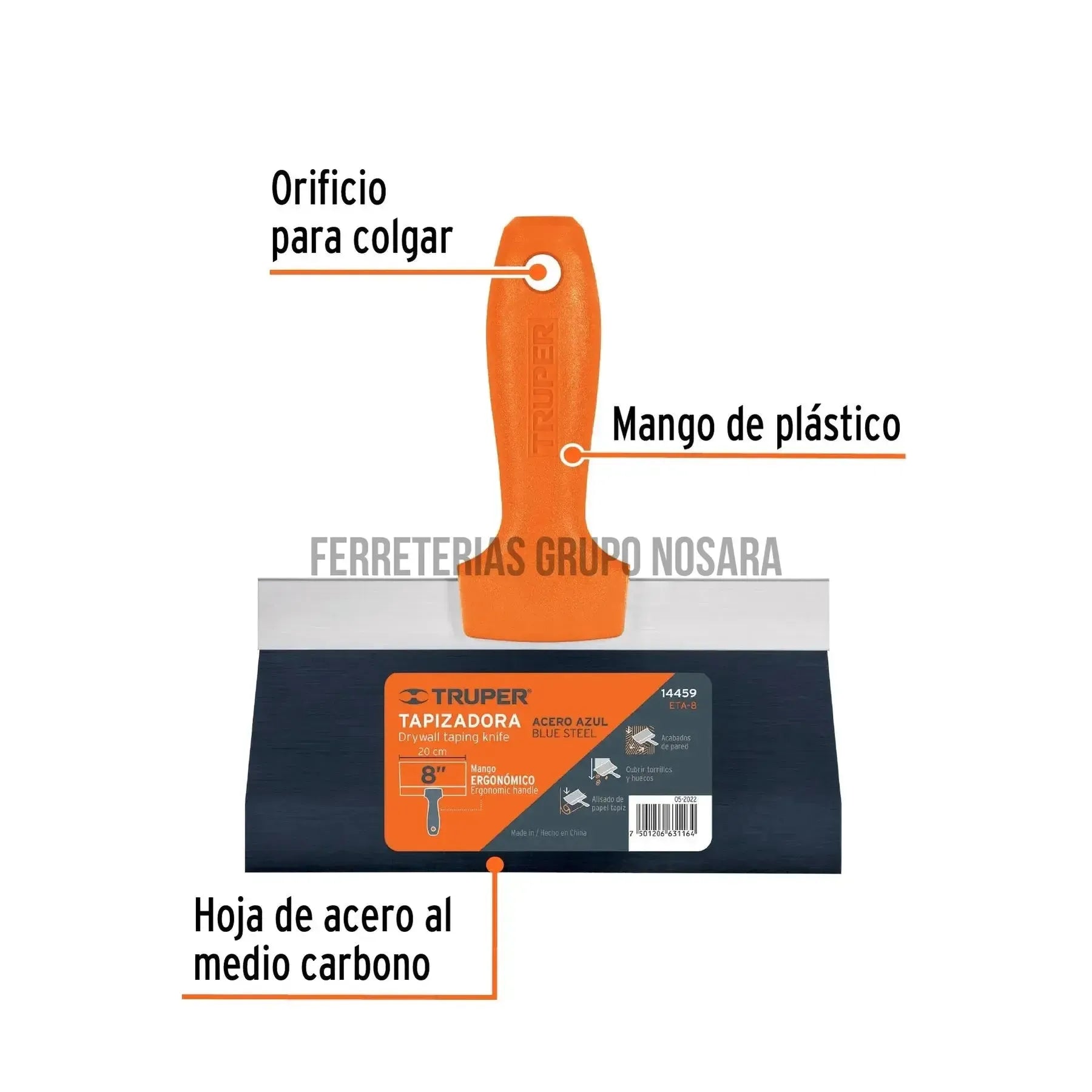 TRUPER ESPATULA P/GYPSUM 8' 14459-