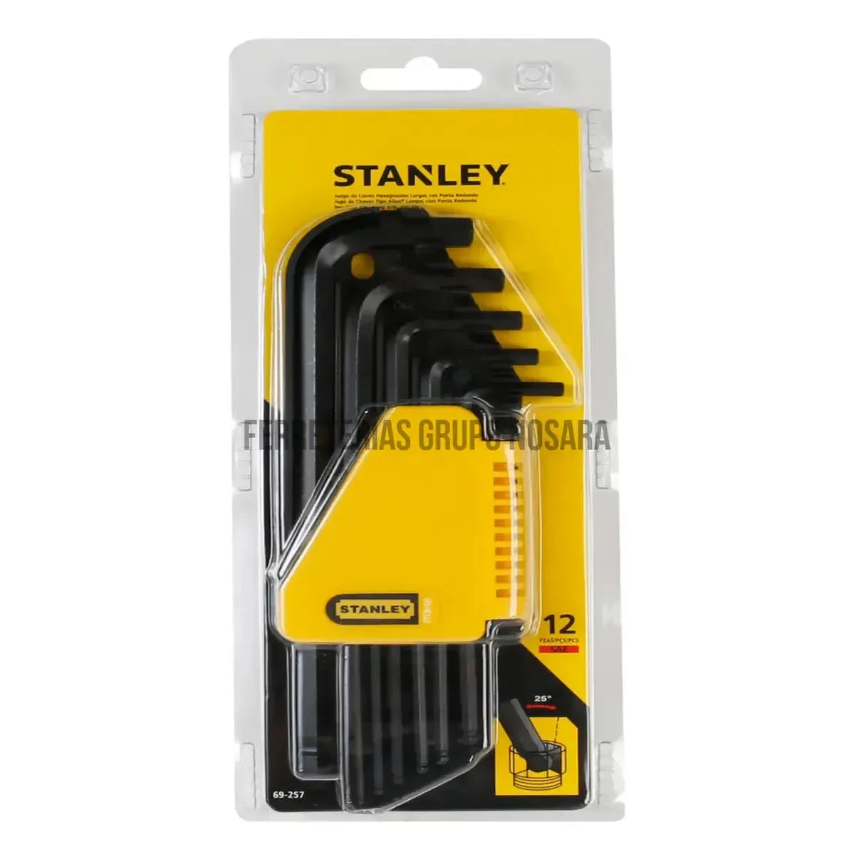 JUEGO DE LLAVE ALLEN 12PIEZAS STANLEY 69-257-