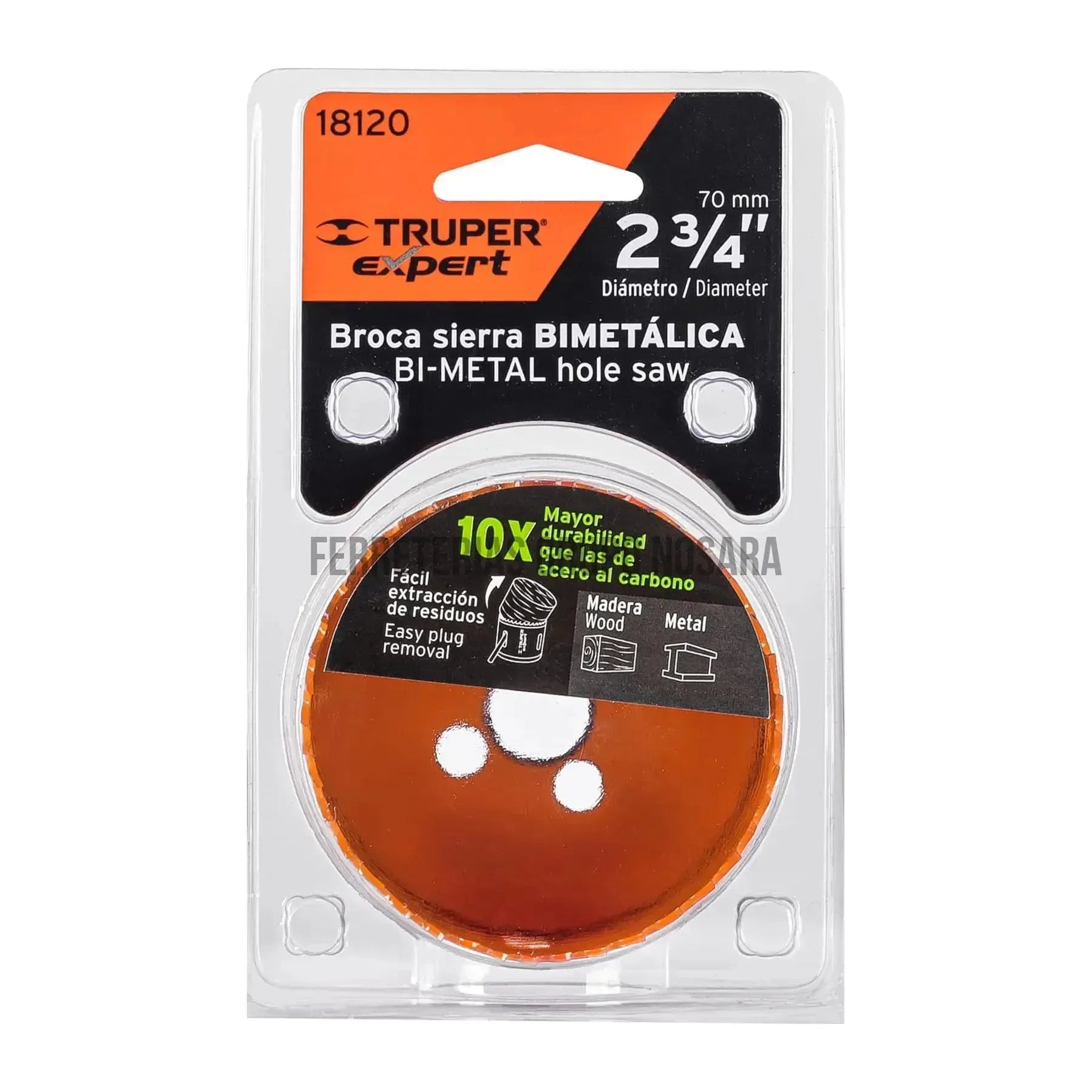 Broca sierra bimetálica 2-3/4 TRUPER / 18120-