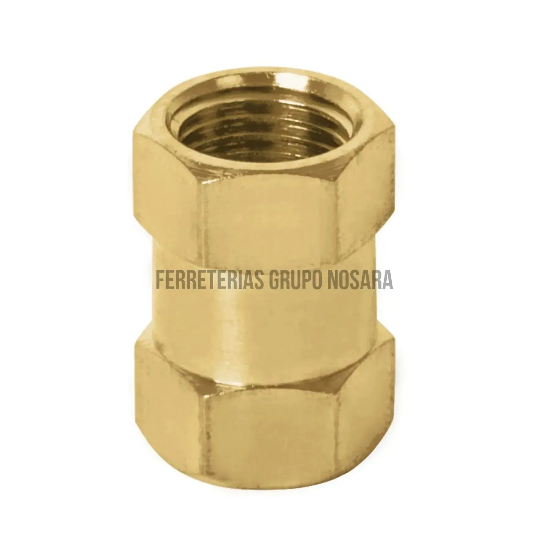 Cople de latón, tipo FF, cuerda 1/4 NPT, Truper / 19025-