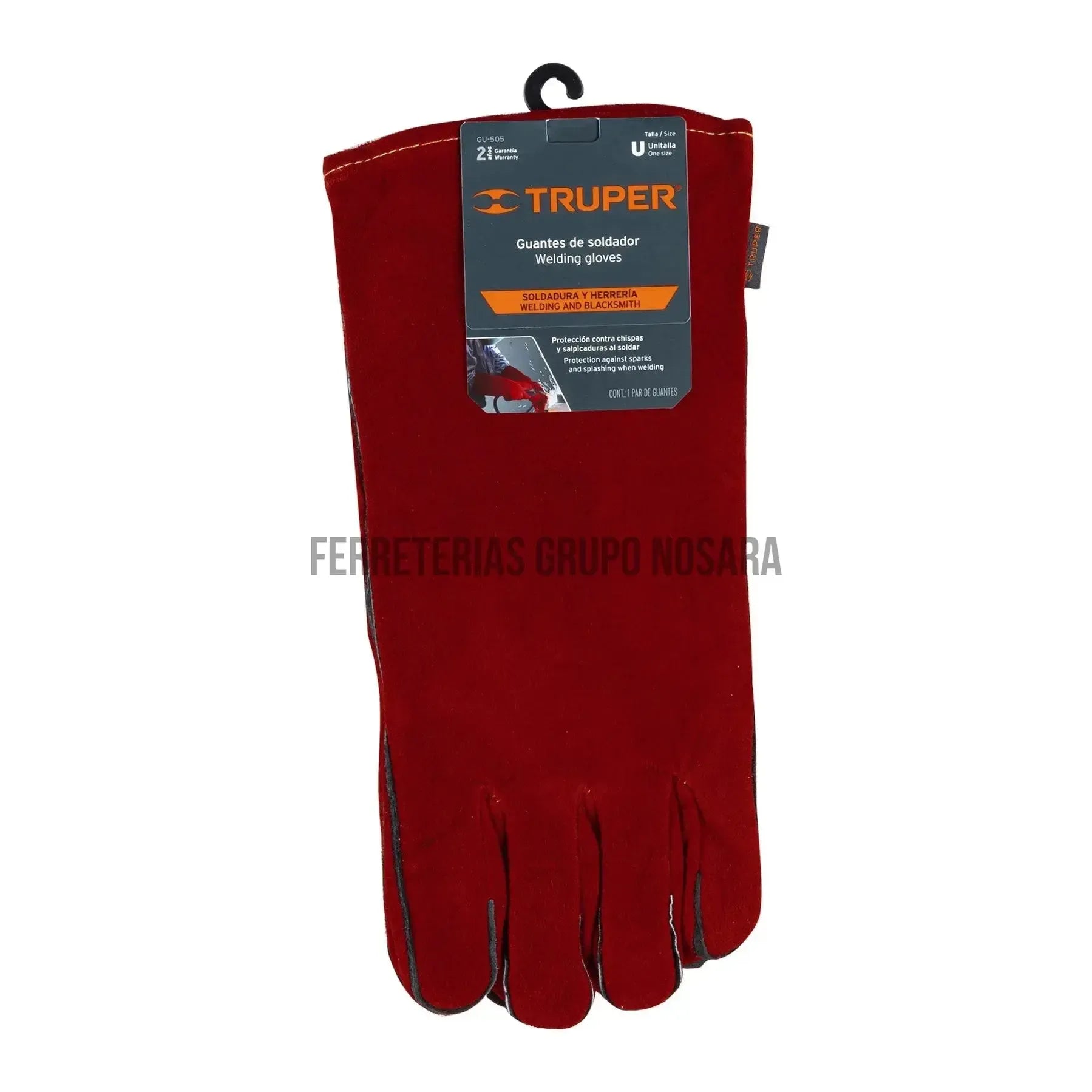 Guantes rojos para soldador, Truper / 19458-