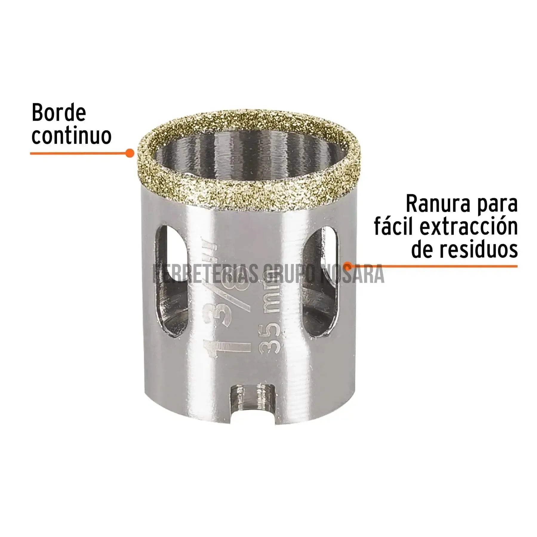 BROCA SIERRA DIAMANTE 1-3/8 BORDE CONTINUO TRUPER / 17129-