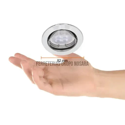 Lampara empotrada redonda GX5.3 50W 110V cromado Andora Tecnolite YD-330/CR-