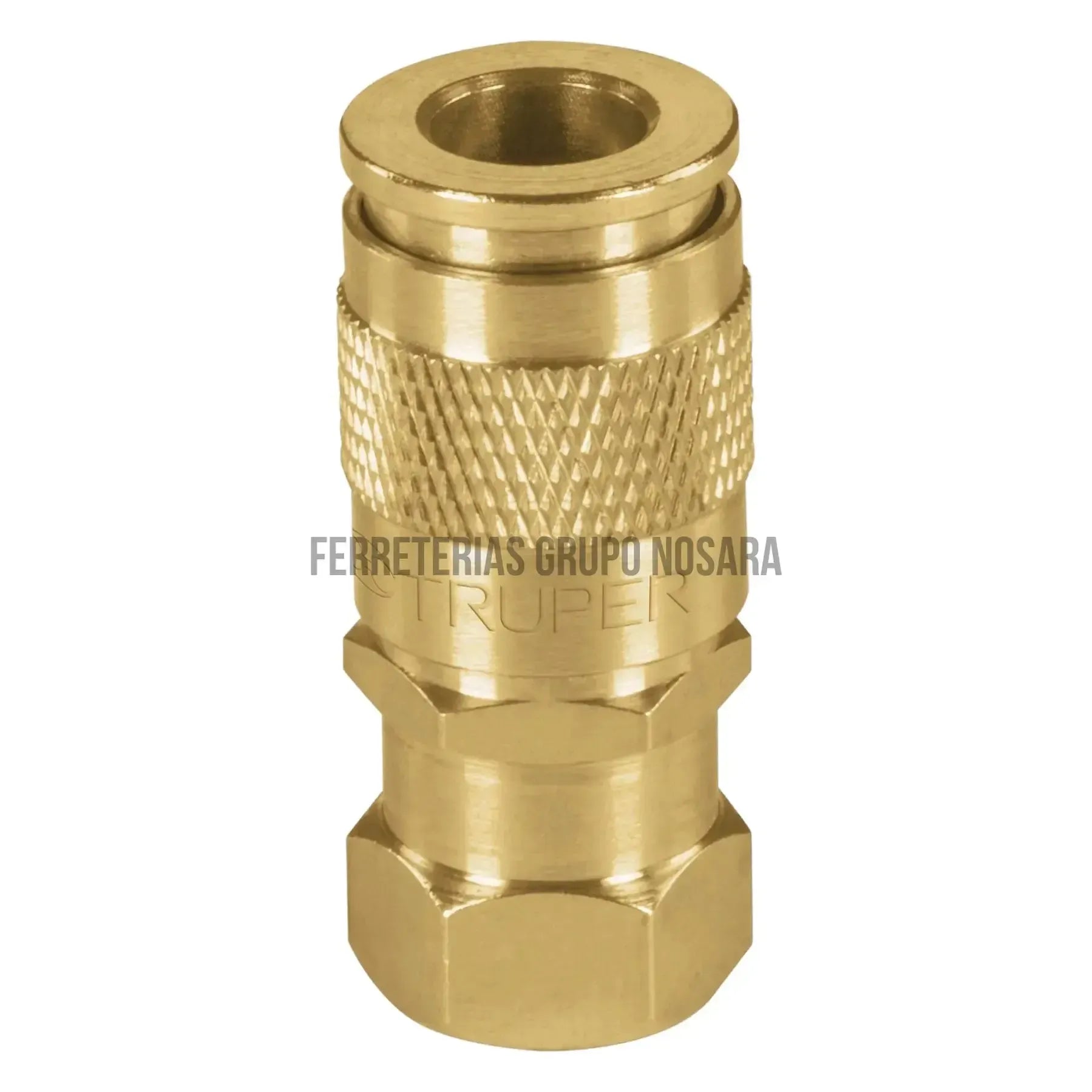 Cople rápido de latón, CORUM cuerda 1/4 NPT, Truper 1/4 / 19029-