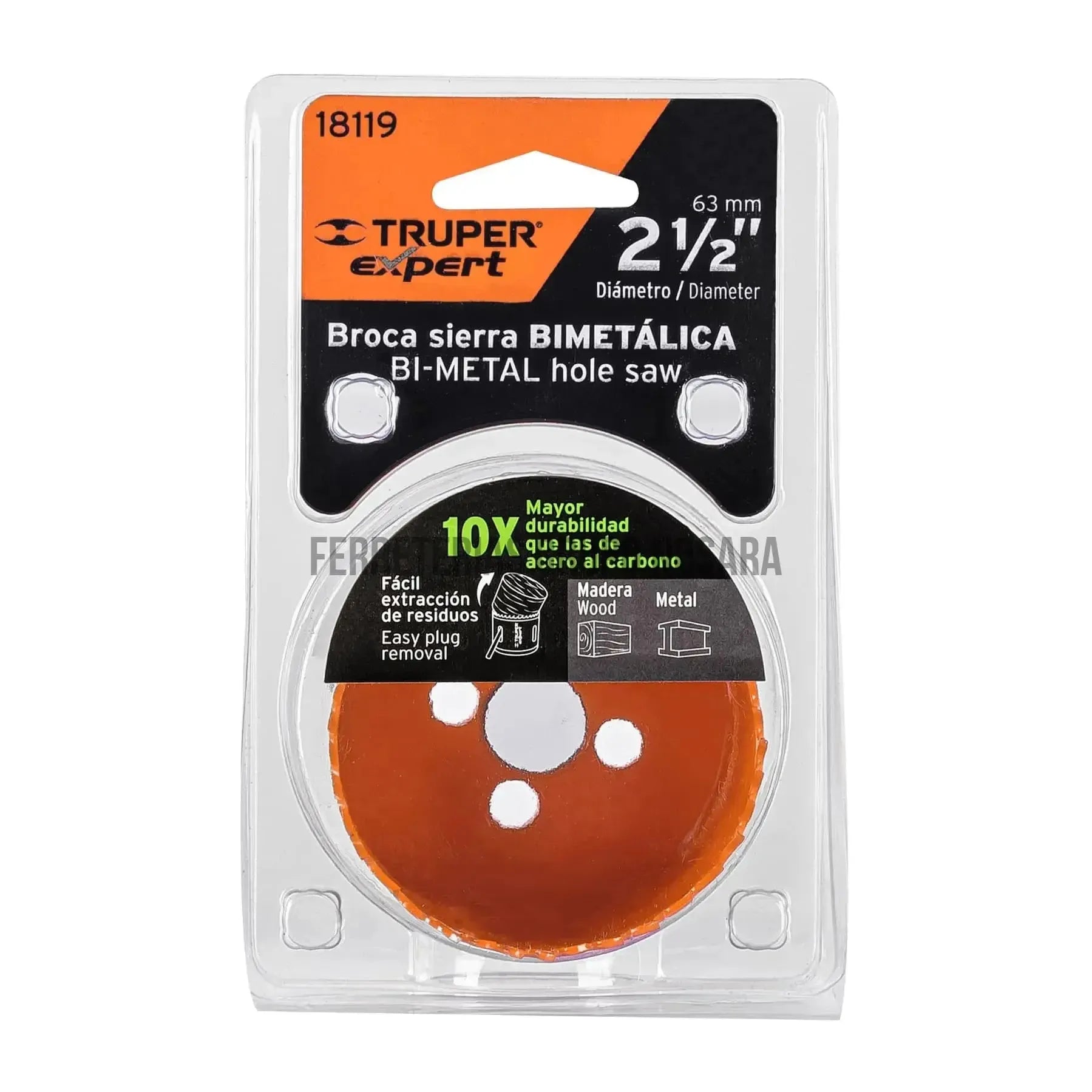 Broca sierra bimetálica 2-1/2 TRUPER / 18119-