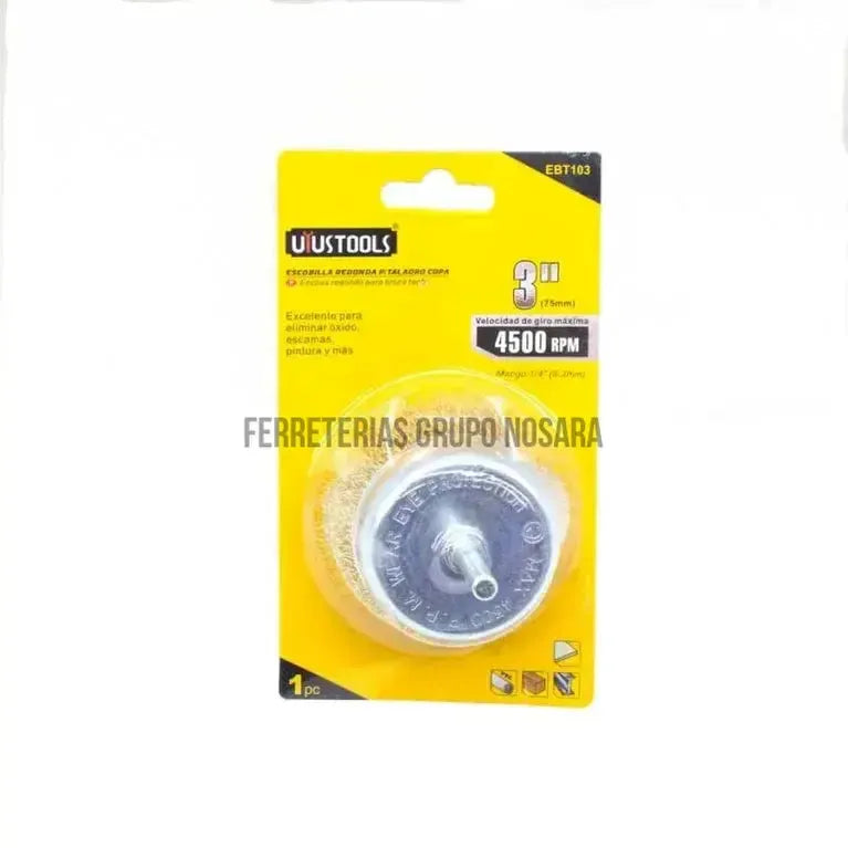 UYUSTOOLS ESCOBILLA REDONDA 3" EBT103-