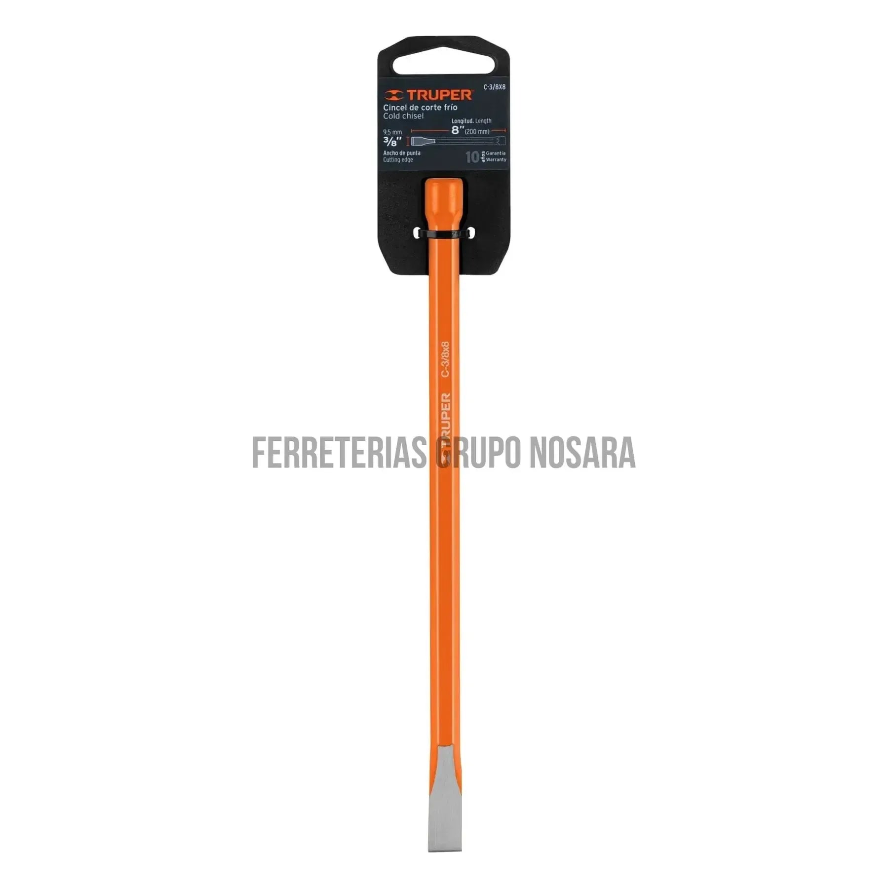 Cincel de corte frío de 3/8 X 8 TRUPER / 12109-