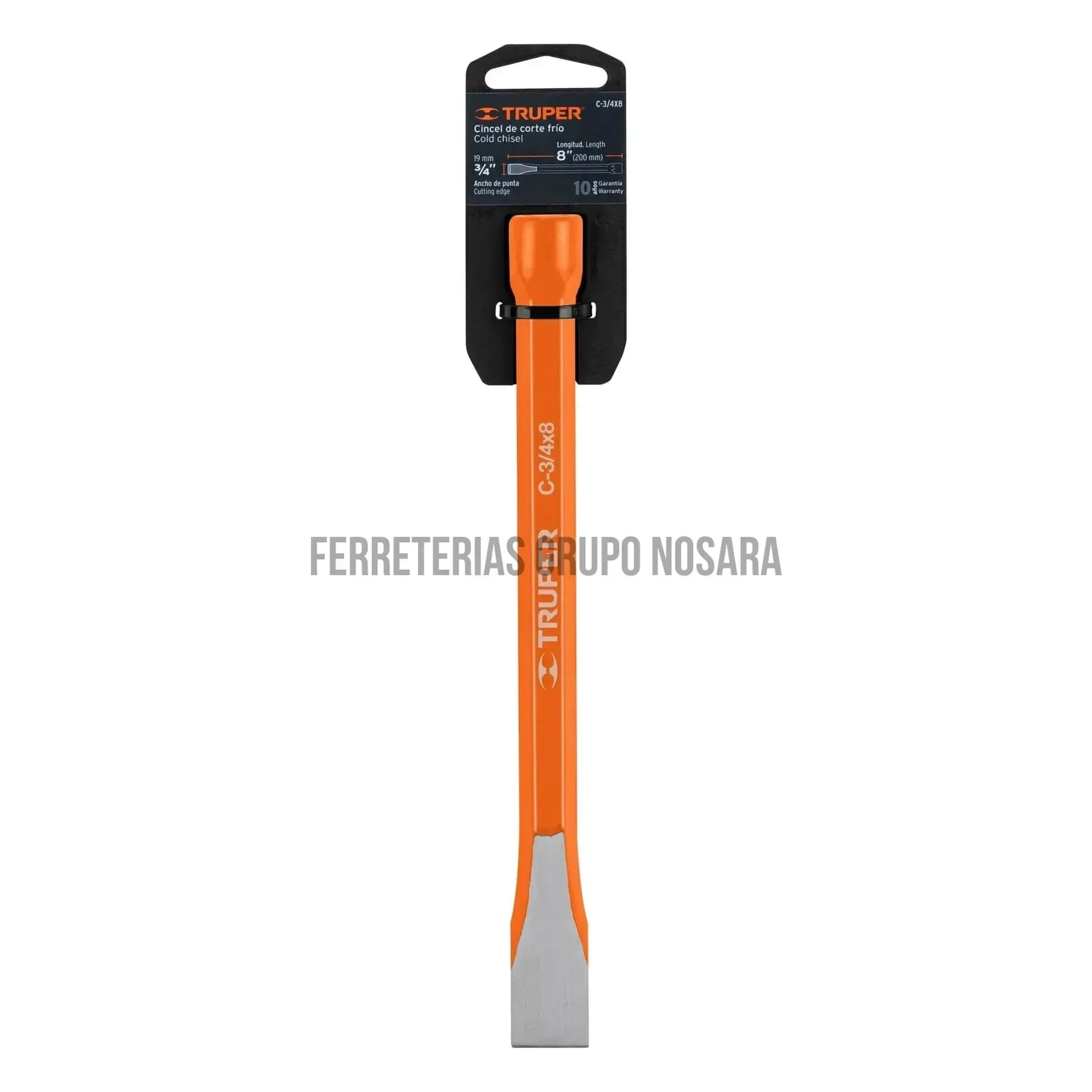 Cincel de corte frío de 3/4 X 8 TRUPER / 12142-