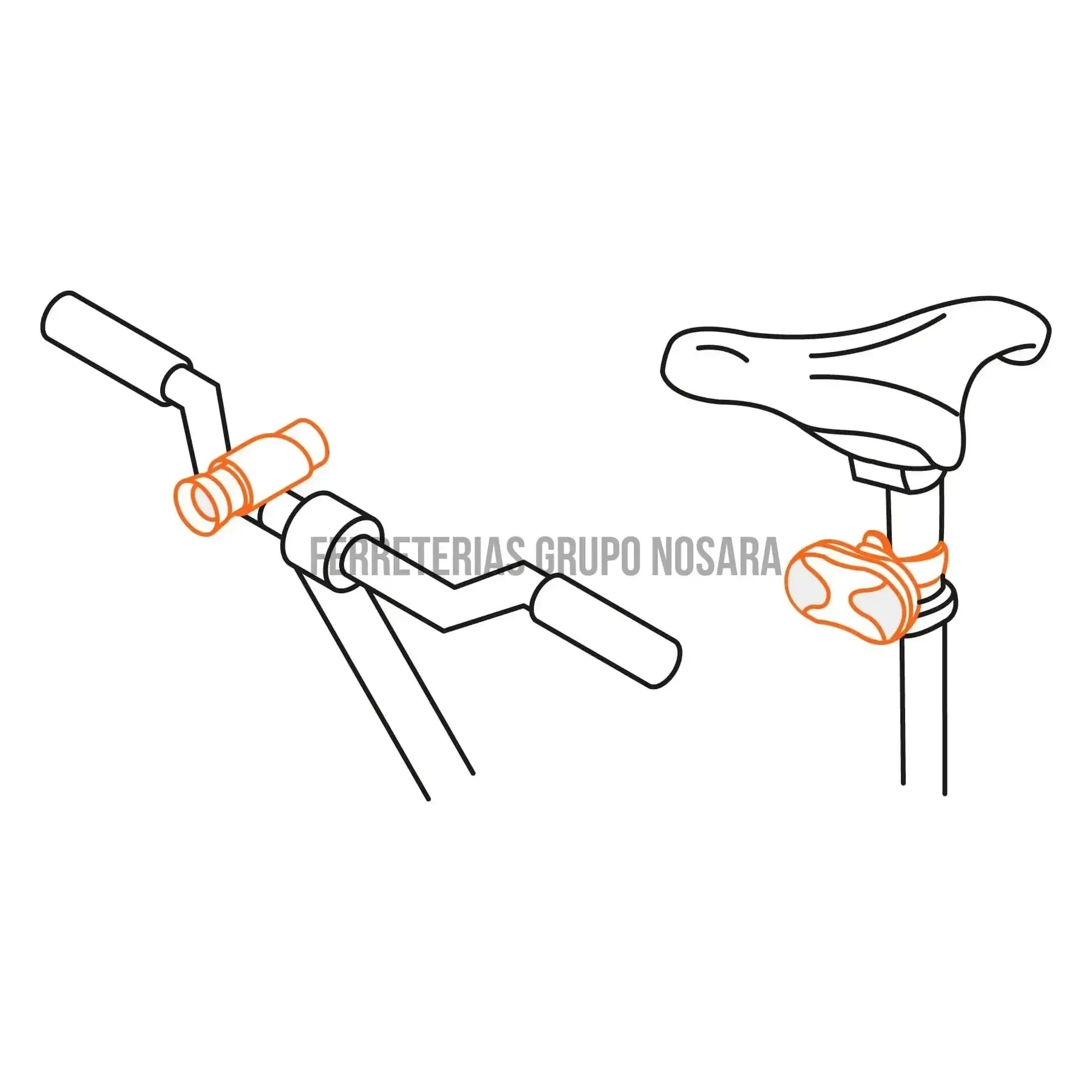 Juego de linterna delantera y trasera para bicicleta, Truper / 16798-