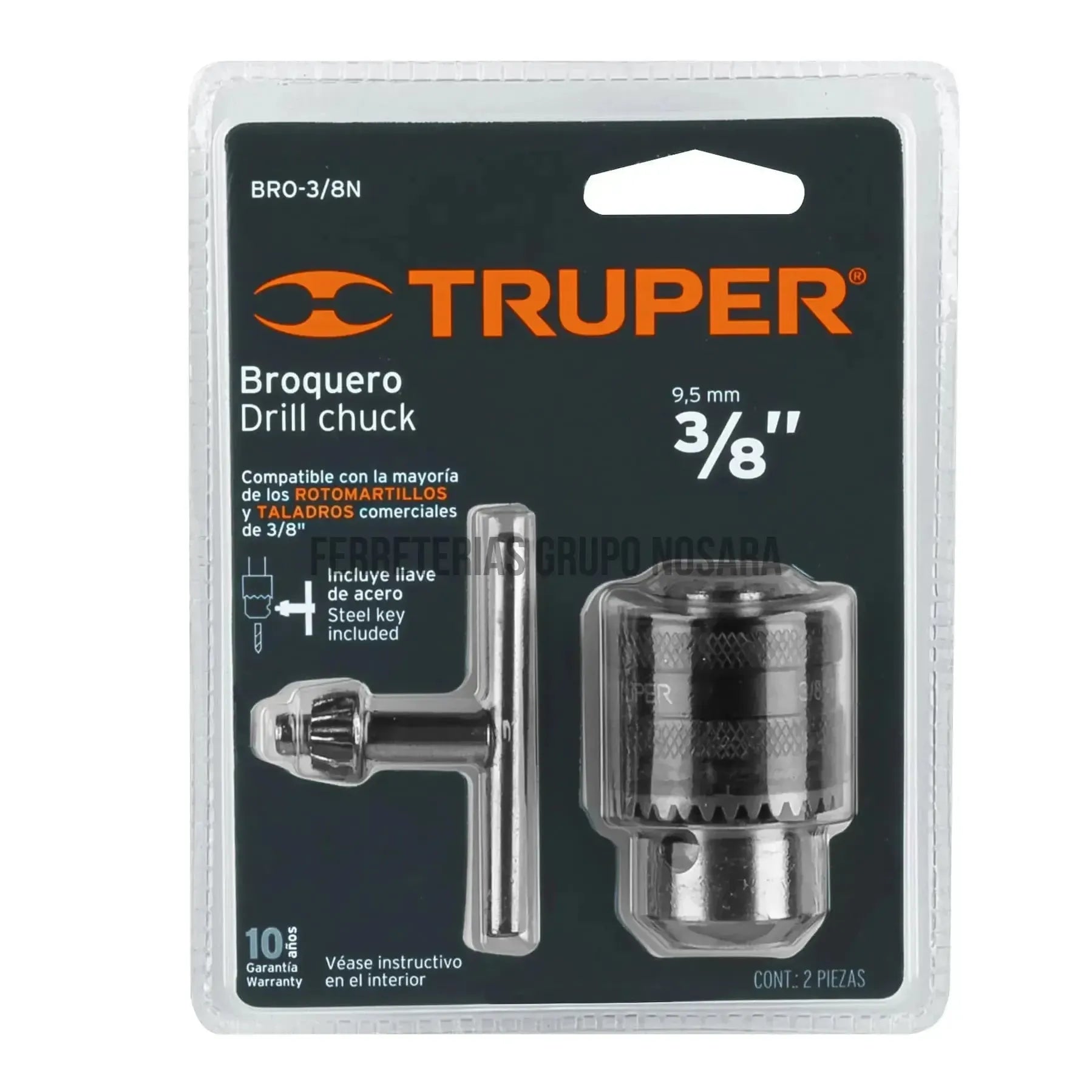Broquero de 3/8'con llave, Truper / 16477-