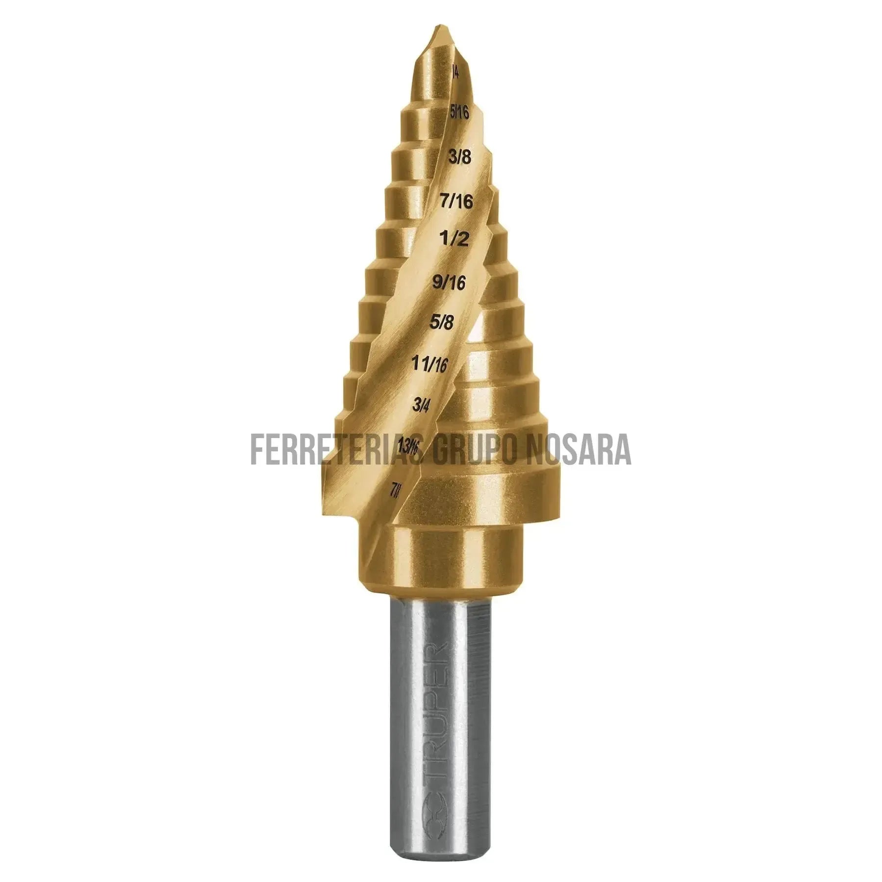 Broca escalonada titanio 11 escalones 1/4" a 7/8", Expert / 101554-