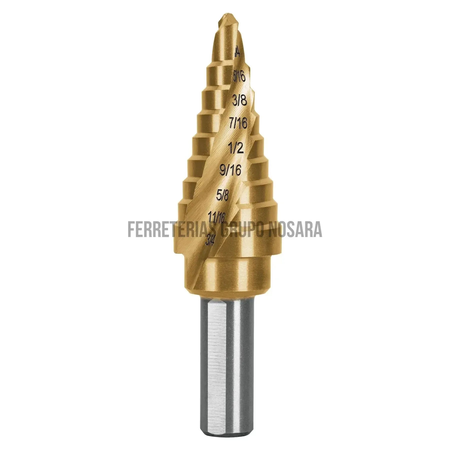 Broca escalonada titanio 9 escalones 1/4 a 3/4 TRUPER / 101552-