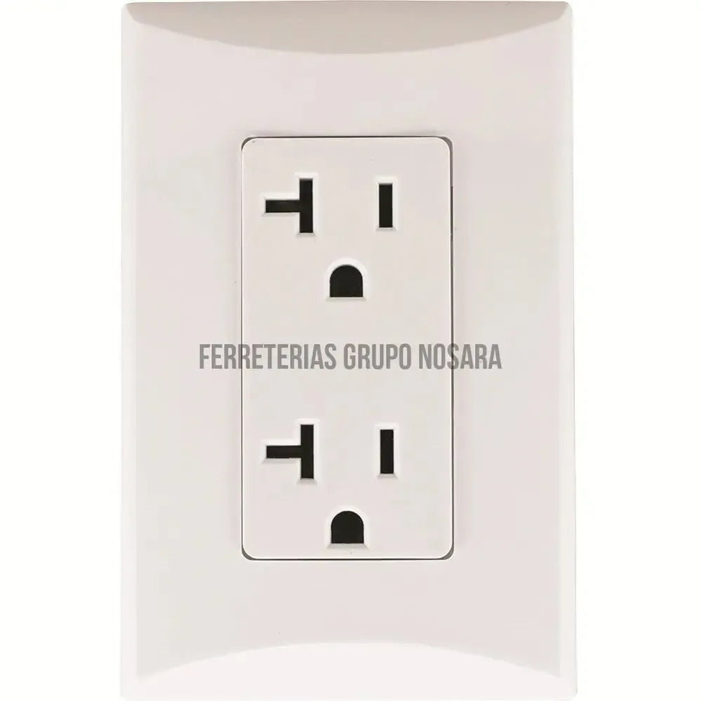 EAGLE TOMA DOBLE 20A 125V #1020-W PLATA-