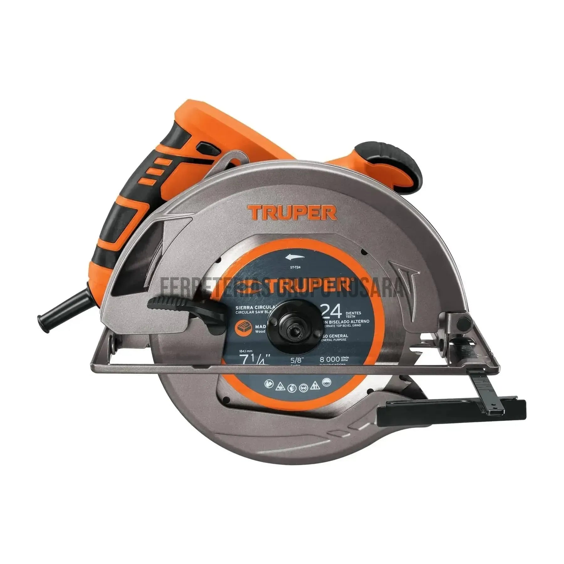 Sierra circular 7-1/4" 1500 W, profesional, Truper / 11004-