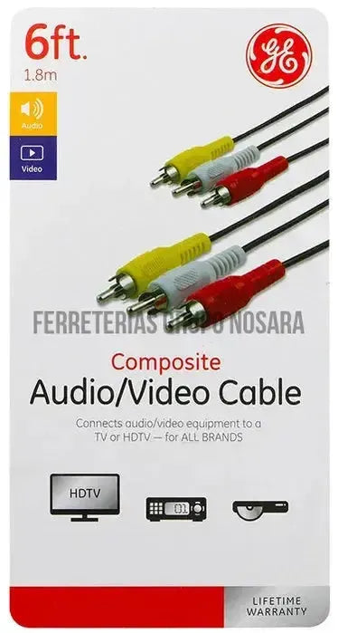 CABLE 3RCA A 3RCA 6FT 33608 GE-6159-030878336086