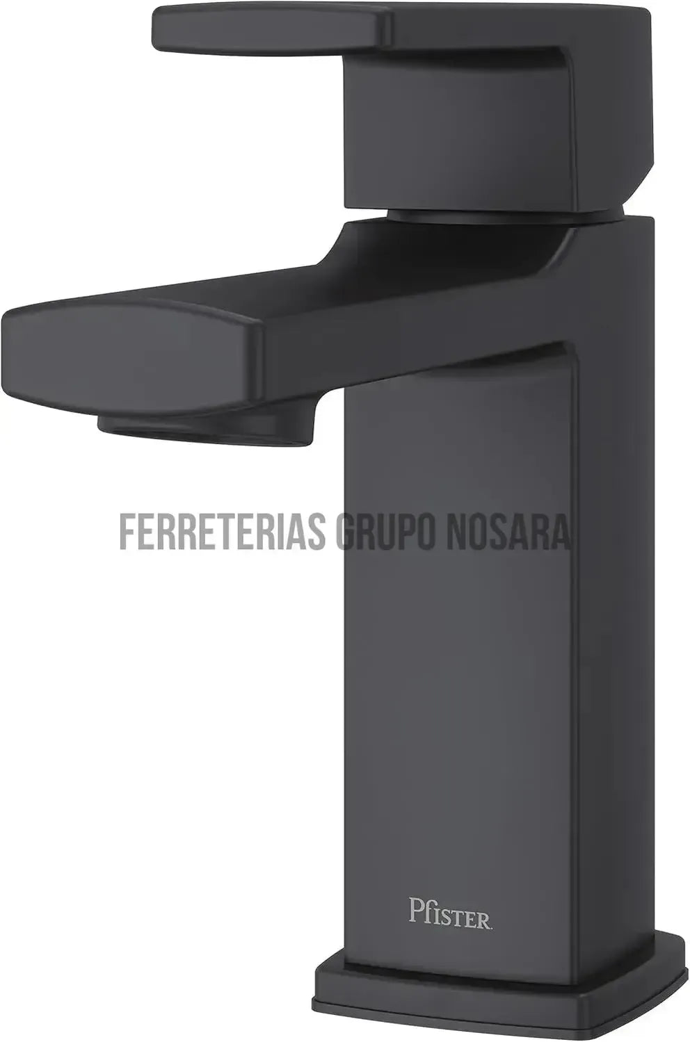 Pfister LG42-DA0B Deckard - Grifo de baño central de 4 pulgadas, color negro mate