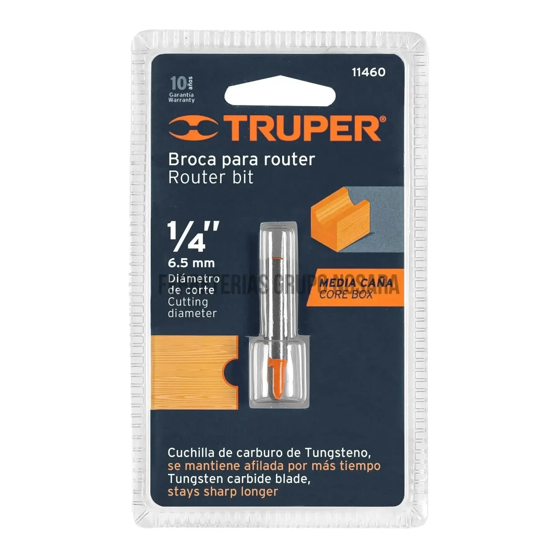 TRUPER CUC P/ROUTER MEDIA CAÑA 1/4 11460-