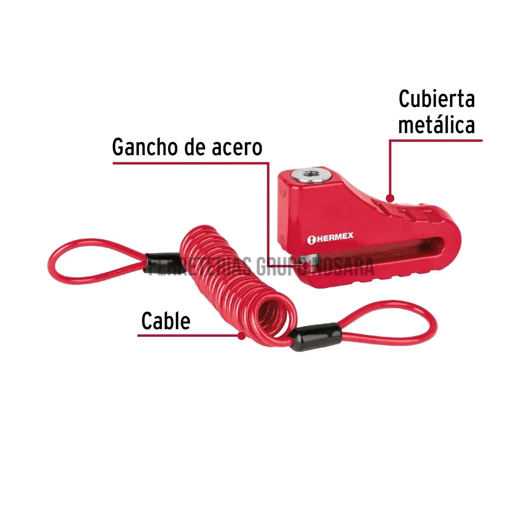 HERMEX CANDADO DISCO P/MOTO CB-100 49623-