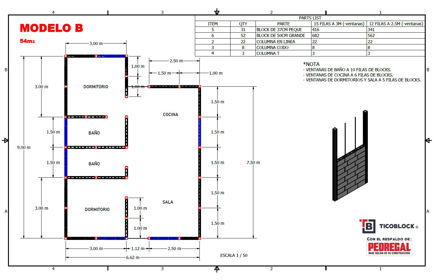TICO BLOCK HOUSE COMBO 54 M2 GRAY WORK